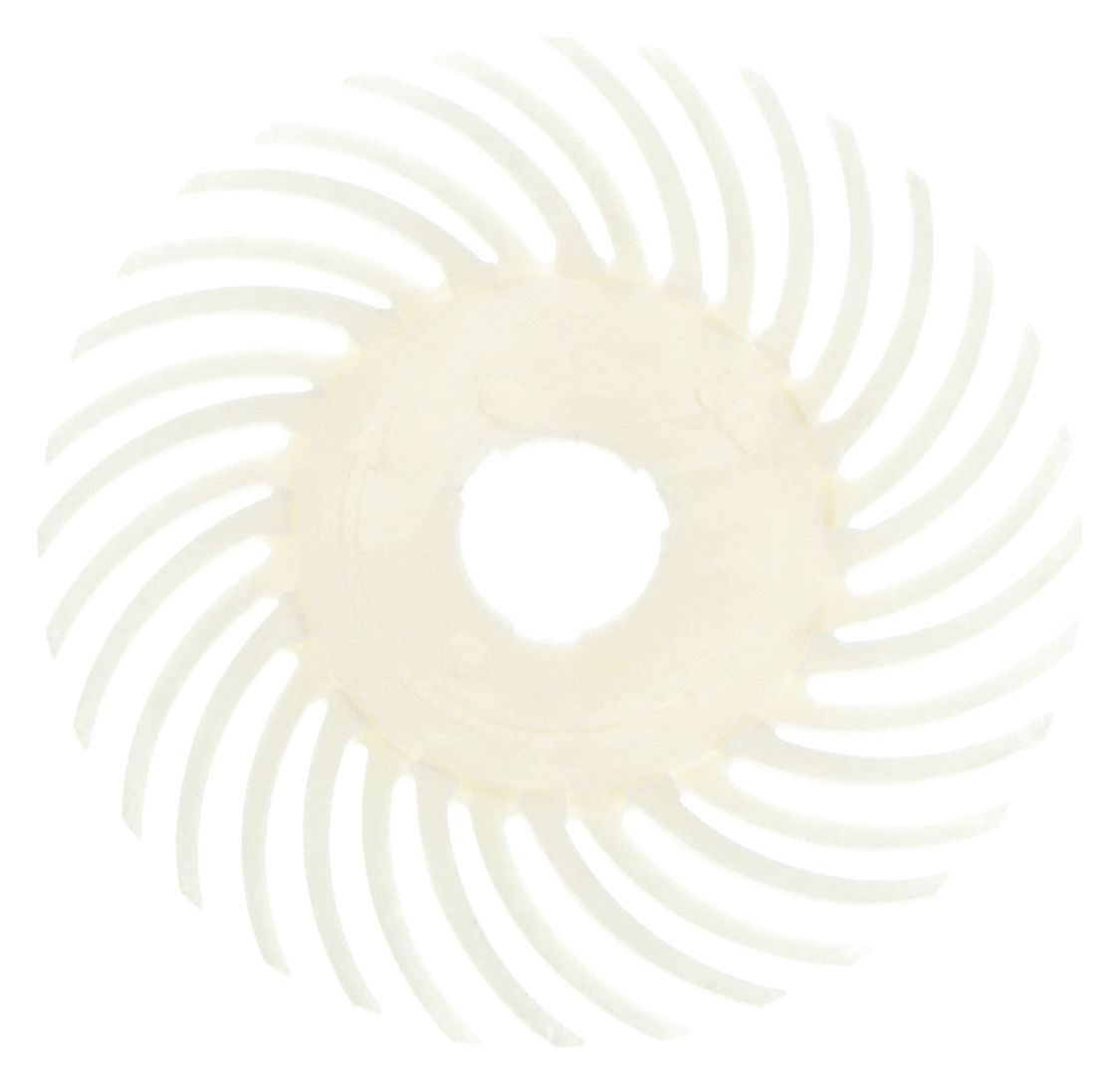 Radial Bristle Disc: Type C, 2 in Dia x 3/8 in Wd, 3/8 in Arbor, Ceramic, Yellow, 40 PK