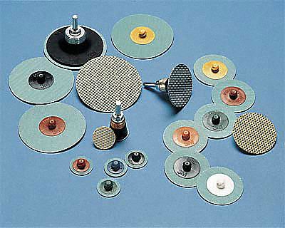 Quick-Change Sanding Disc: TR, 2", Diamond, M125 Grit, J Wt Polyester, 6234J, 10 PK