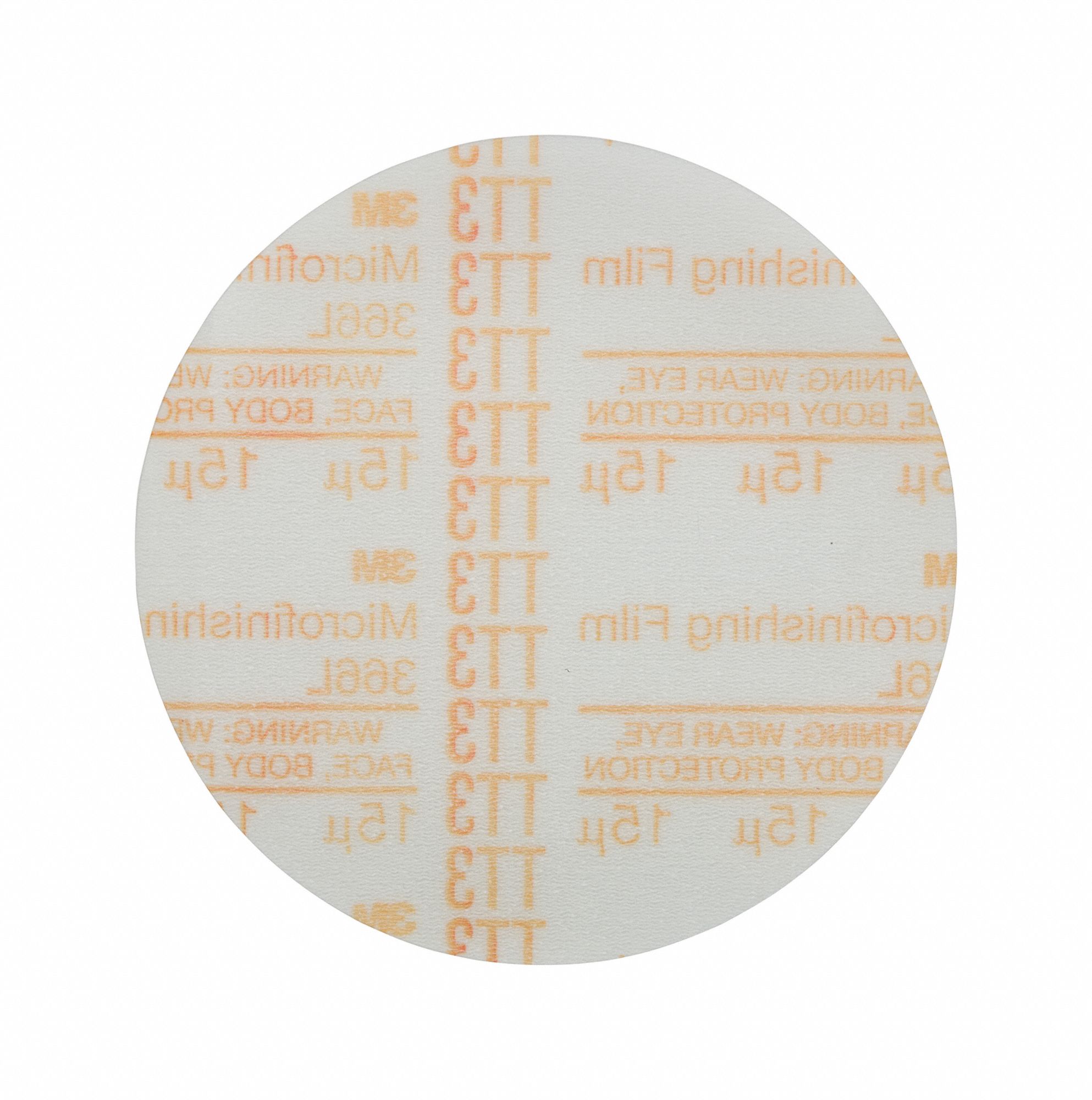 PSA Sanding Disc: 5 in Dia, Non-Vacuum, Aluminum Oxide, 100 μm Grit, 3 mil Wt Film, 366L, 500, PK