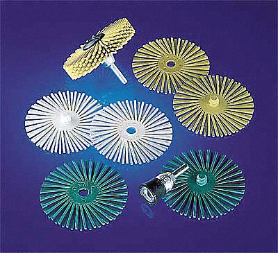 RAIAL BRISTLE DISC, TYPE A, 3 IN DIAMETER X ½ IN W, CERAMIC, 120 GRIT