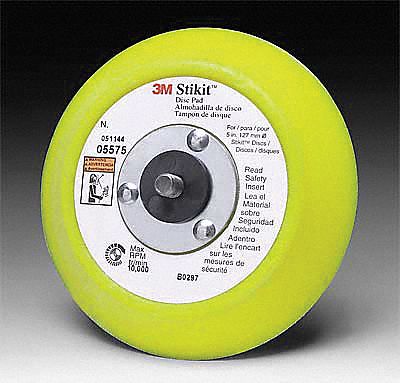 STIKIT PSA DISC BACKUP PAD, 5 IN DIAMETER X ¾ IN THICK, 5/16