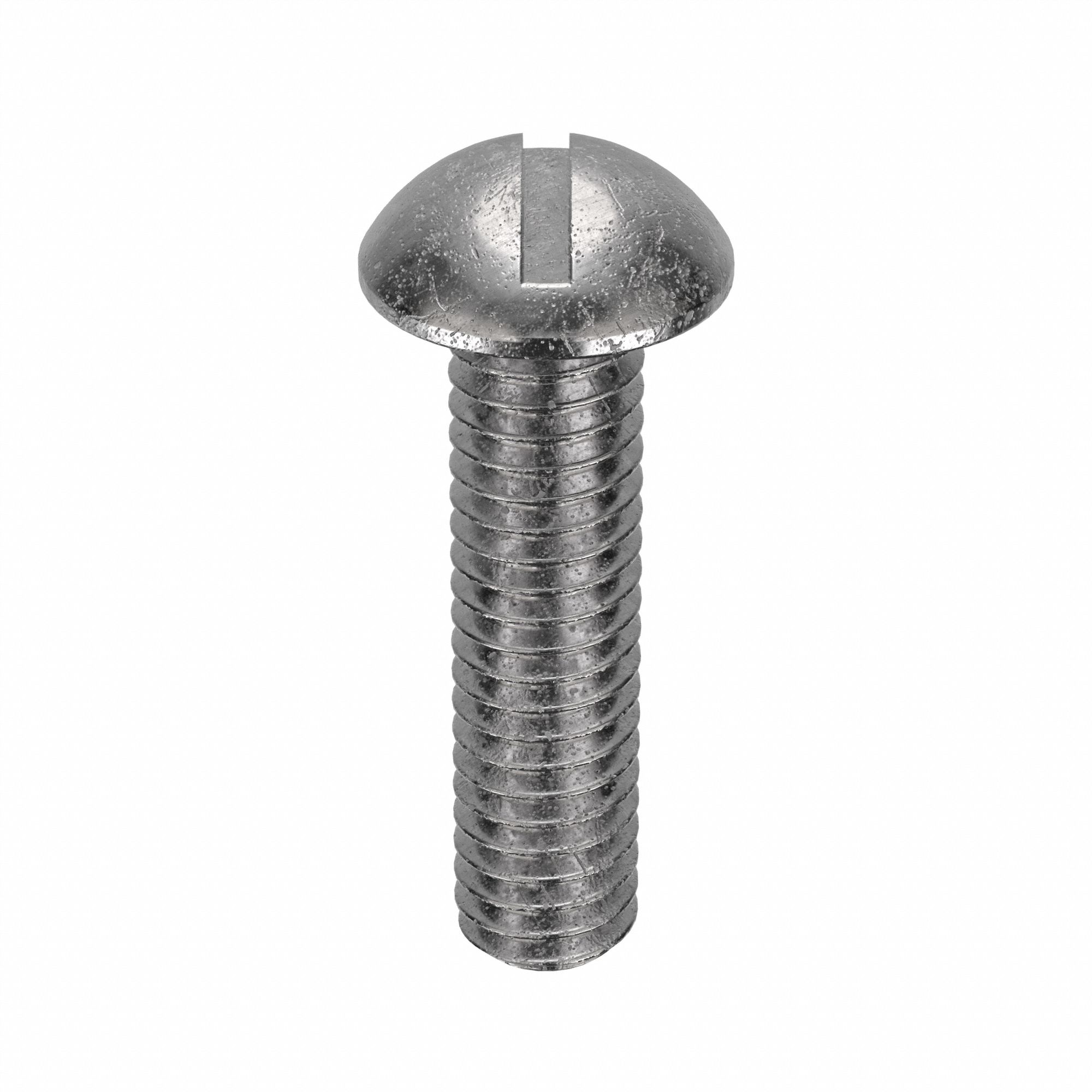 Machine Screw: 5/16"-18 Thread Size, 1 1/4 in Lg, 18-8, Stainless Steel, Plain, Round, 25 PK