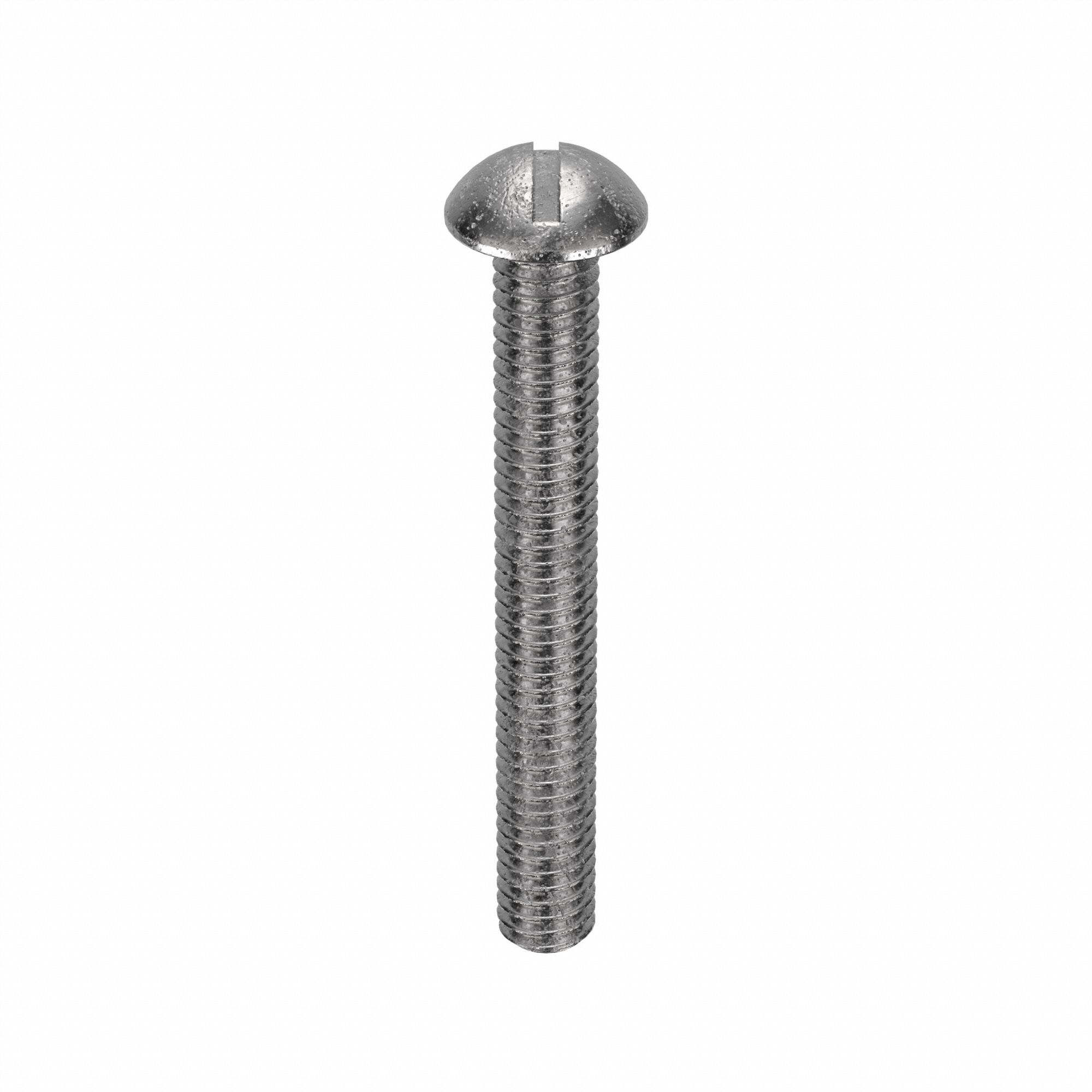 Machine Screw: 5/16"-18 Thread Size, 2 1/2 in Lg, 18-8, Stainless Steel, Plain, Round, 10 PK