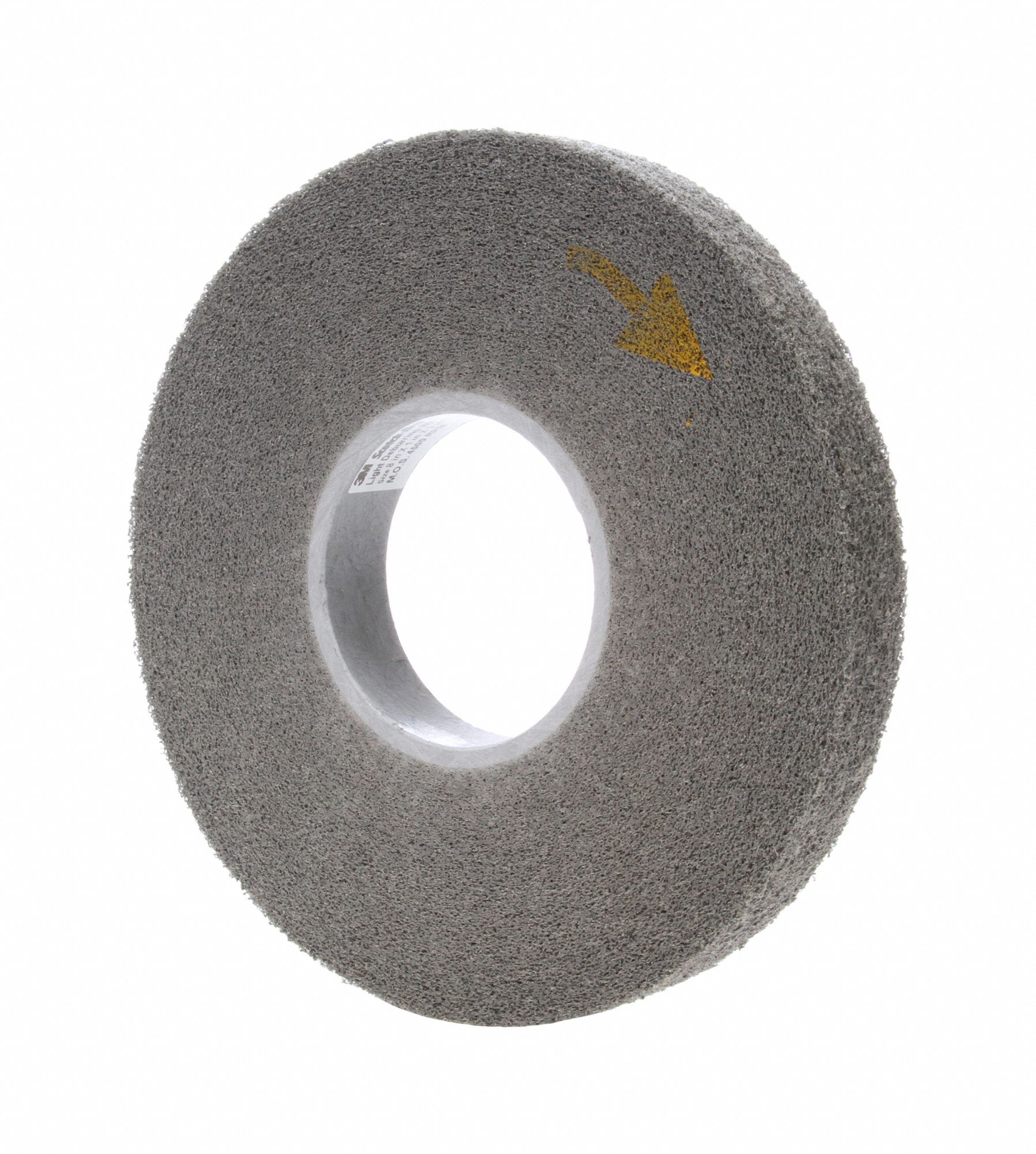 Convolute Wheel: 8 in Dia x 1 in W, 3 in Arbor, Silicon Carbide, Fine, Hard (7), 3 PK