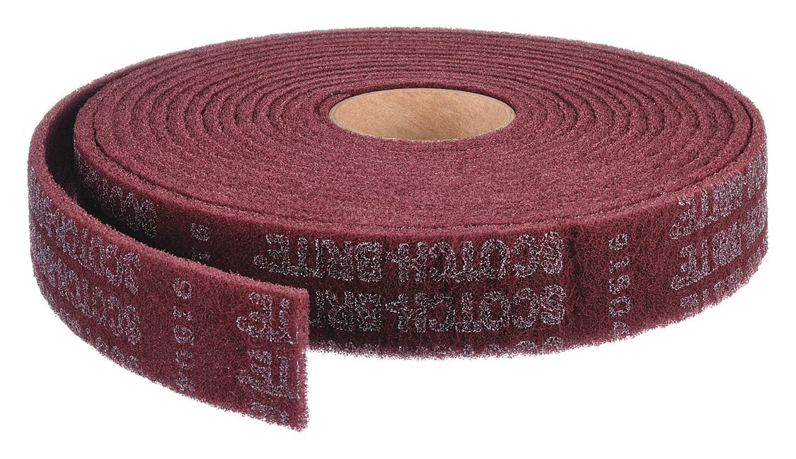 SURFACE CONDITIONING ROLL, 4 IN W X 30 FT L, ALUMINUM OXIDE, VERY FINE, MAROON, CF-RL