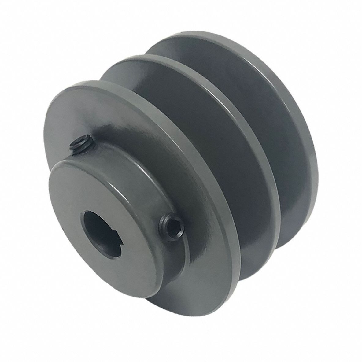 V-Belt Pulley: 2BK32, 2 Groove, 3.35 in OD, Fixed Bore, 3/4 in Bore, Cast Iron