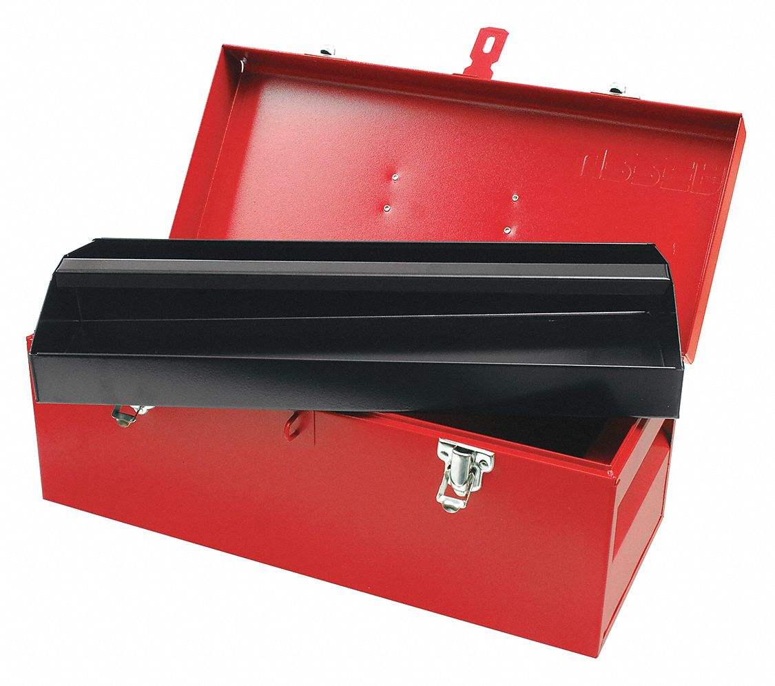 URREA Caja de Herramientas URREA de Metal, Color Rojo, Capacidad de