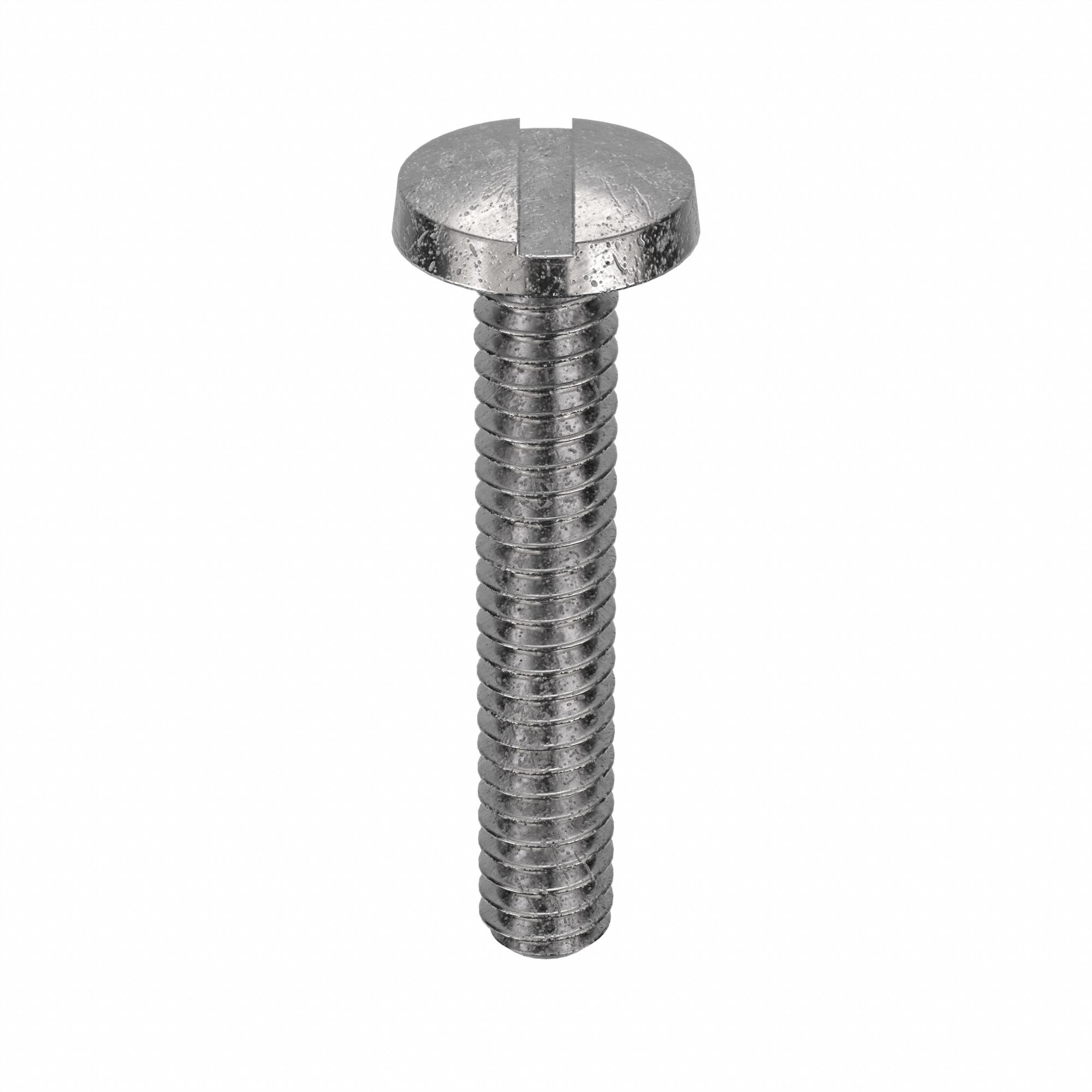 Machine Screw: #2-56 Thread Size, 1/2 in Lg, 18-8, Stainless Steel, Plain, Binding, Slotted, 100 PK