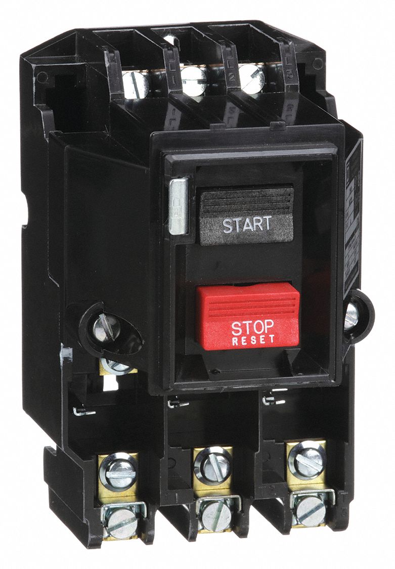 SQUARE D Manual Motor Starter, M-1 NEMA Size, Push Button, No Enclosure ...