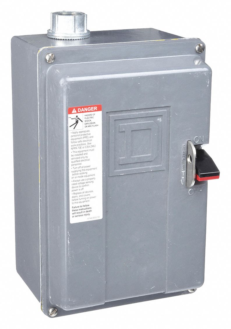 Manual Motor Starter: Non-Reversing, 3 Poles, 27 A, NEMA Size M-1, Thermal Protection, SQR1