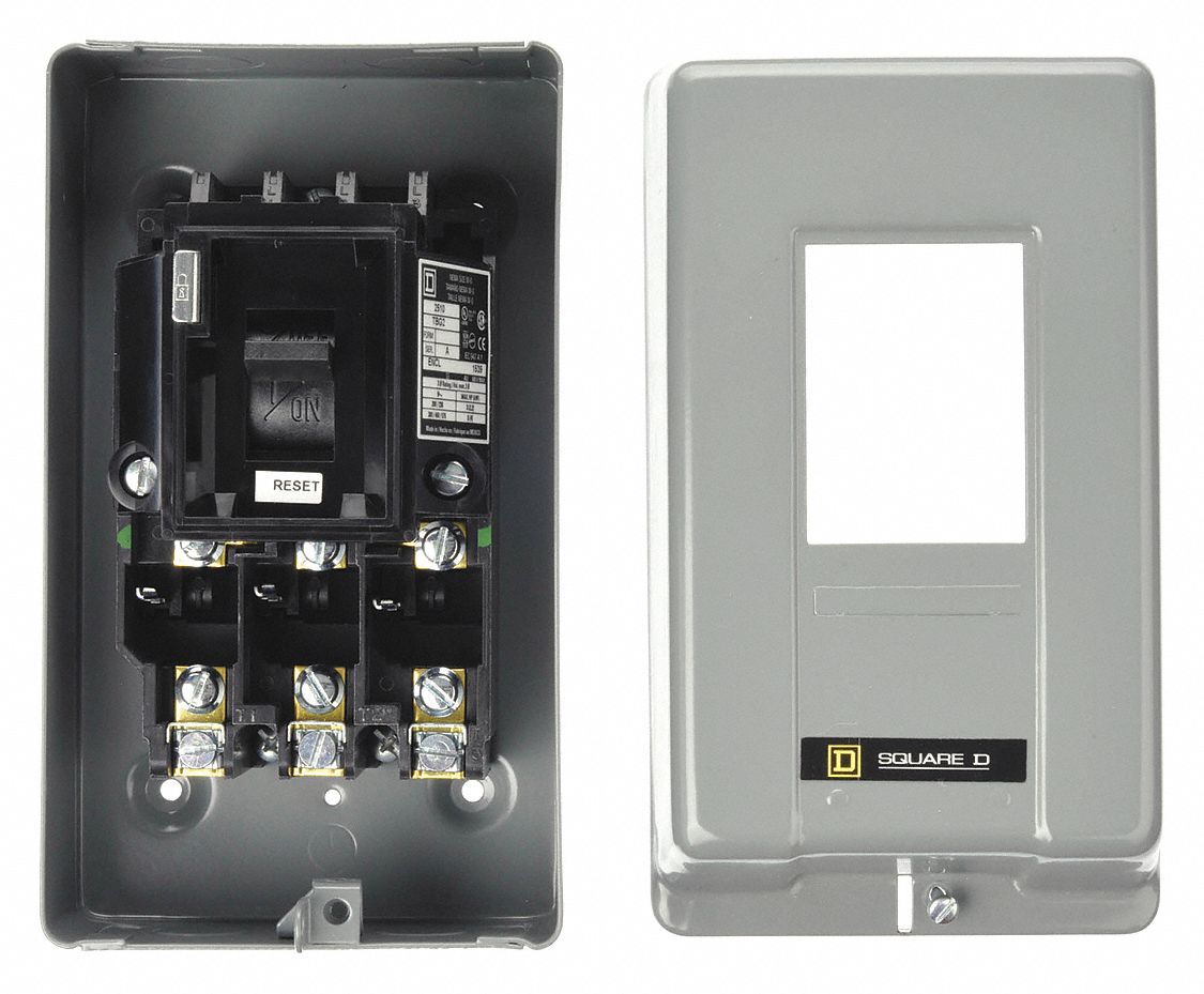 Manual Motor Starter: Non-Reversing, 3 Poles, 18 A, NEMA Size M-0, Thermal Protection, SQR1