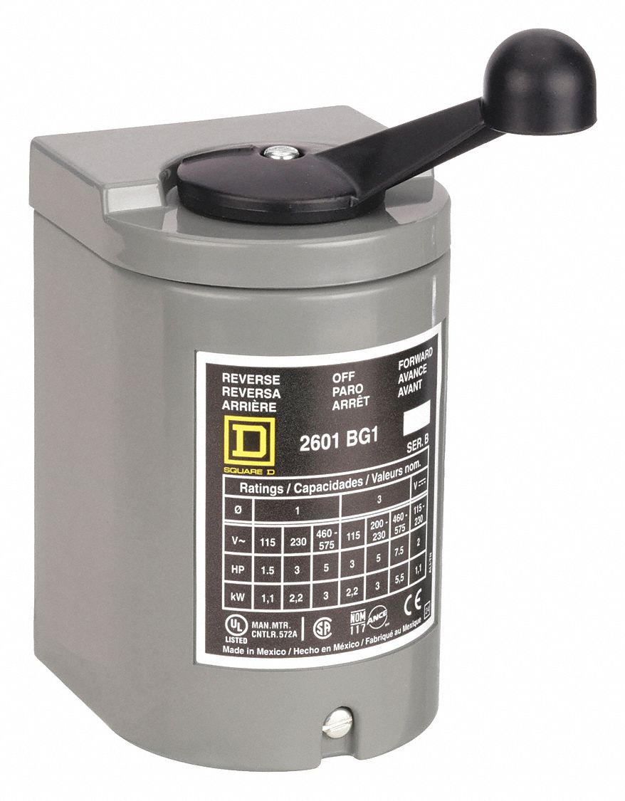 SQUARE D, Maintained/Momentary Reversing, 1, Drum Switch 2BW46