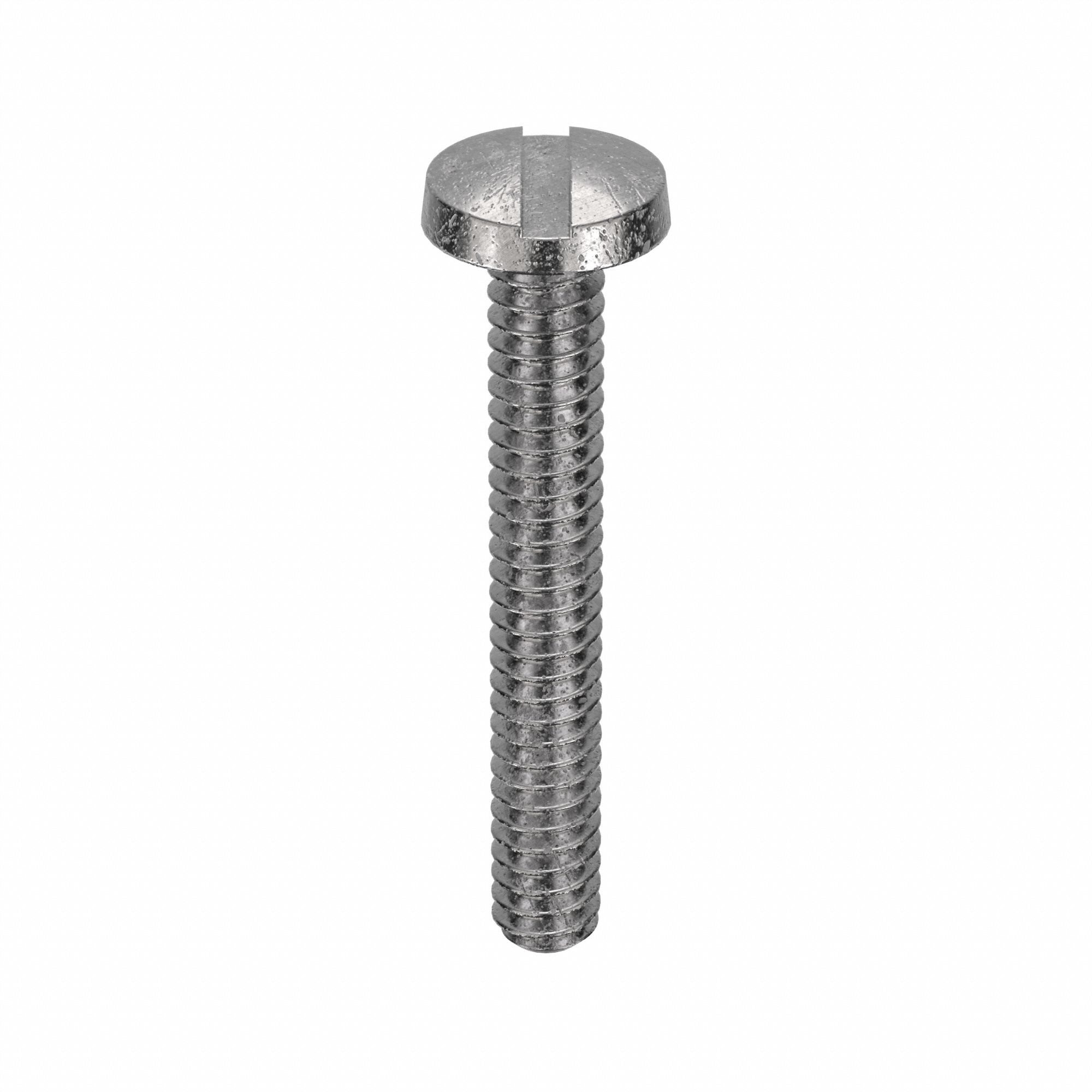Machine Screw: #6-32 Thread Size, 1 in Lg, 18-8, Stainless Steel, Plain, Binding, Slotted, 100 PK