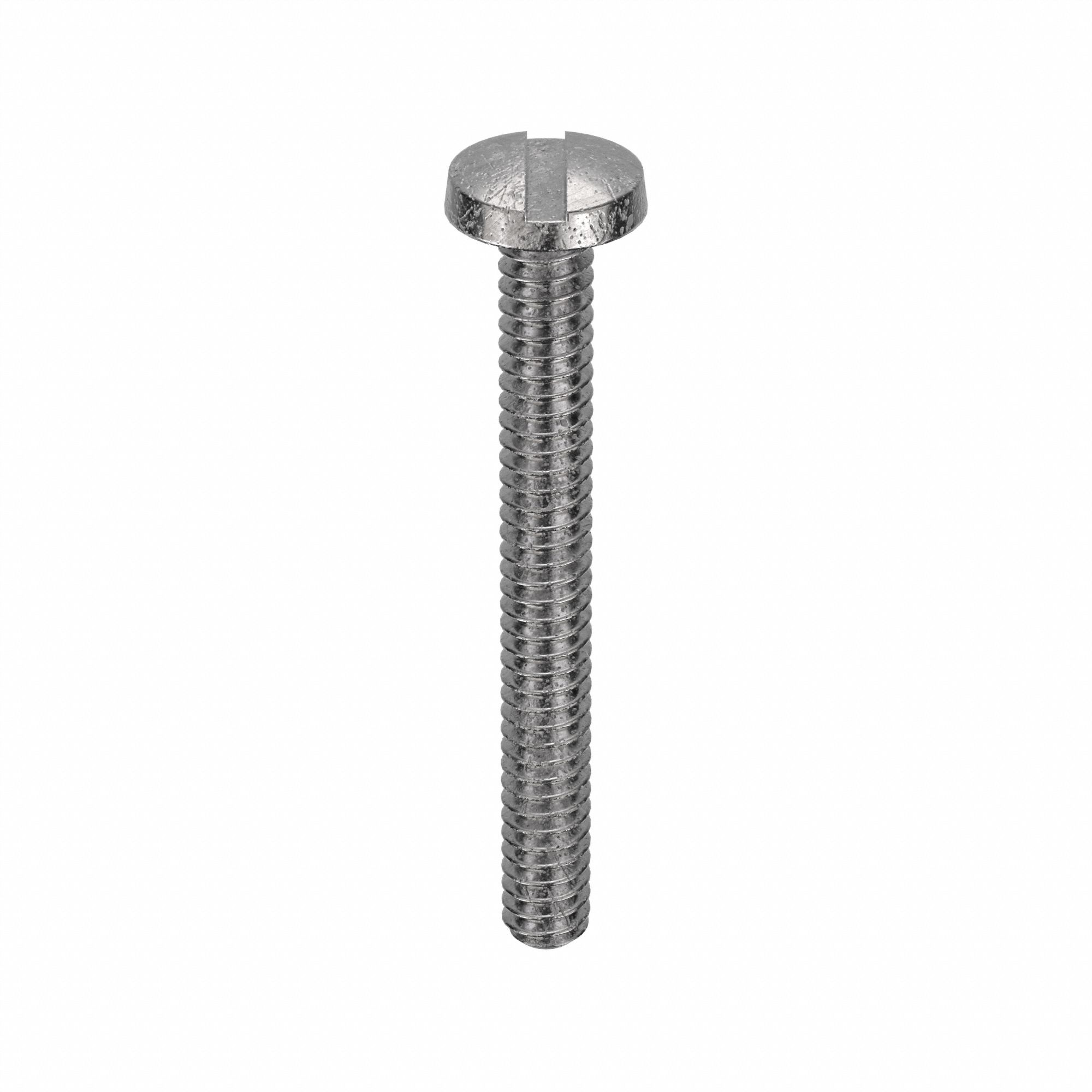 Machine Screw: #6-32 Thread Size, 1 1/4 in Lg, 18-8, Stainless Steel, Plain, Binding, 100 PK