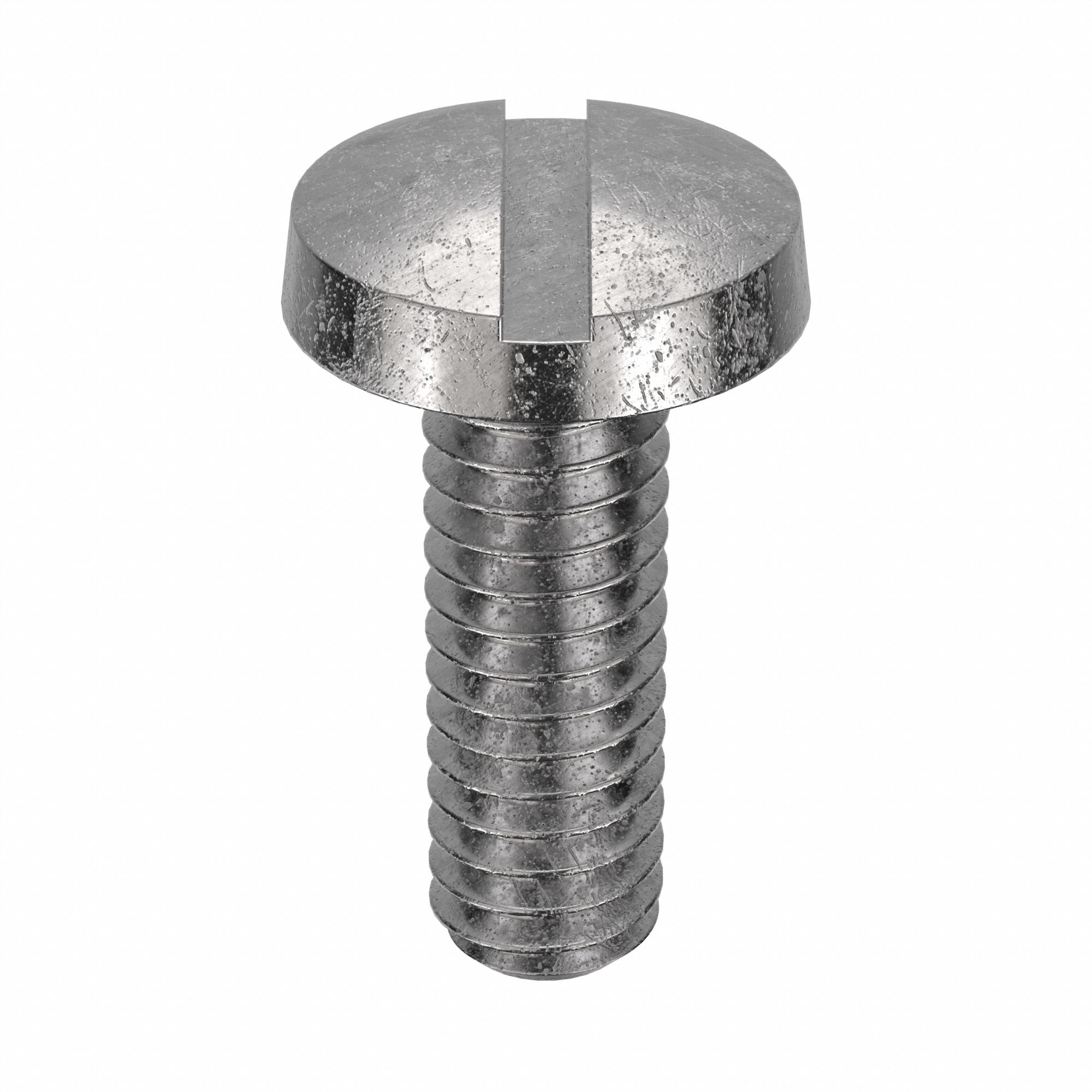 Machine Screw: #8-32 Thread Size, 1/2 in Lg, 18-8, Stainless Steel, Plain, Binding, Slotted, 100 PK