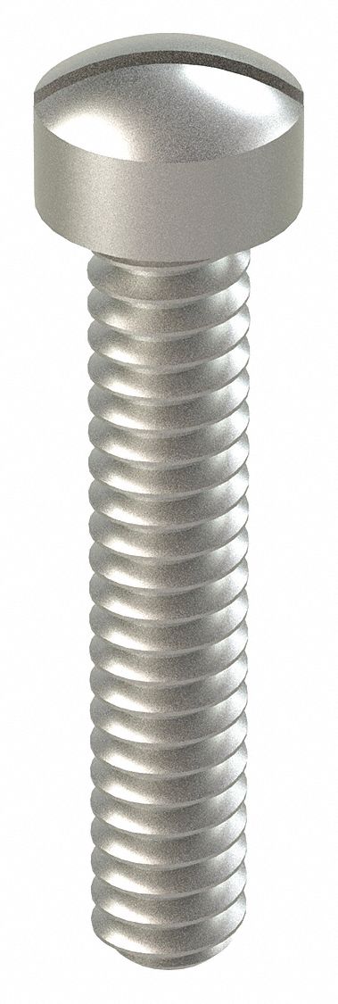 Machine Screw: #6-32 Thread Size, 3/4 in Lg, 18-8, Stainless Steel, Plain, Fillister, 100 PK