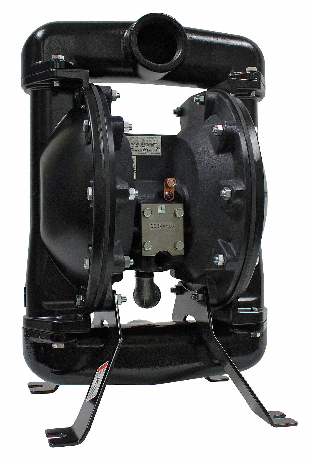 DOUBLE DIAPHRAGM PUMP, AIR, ALUMINUM, BOLT, 2 IN FLUID CONNECTION SIZE, NPT, VITON, ACETAL, NPT