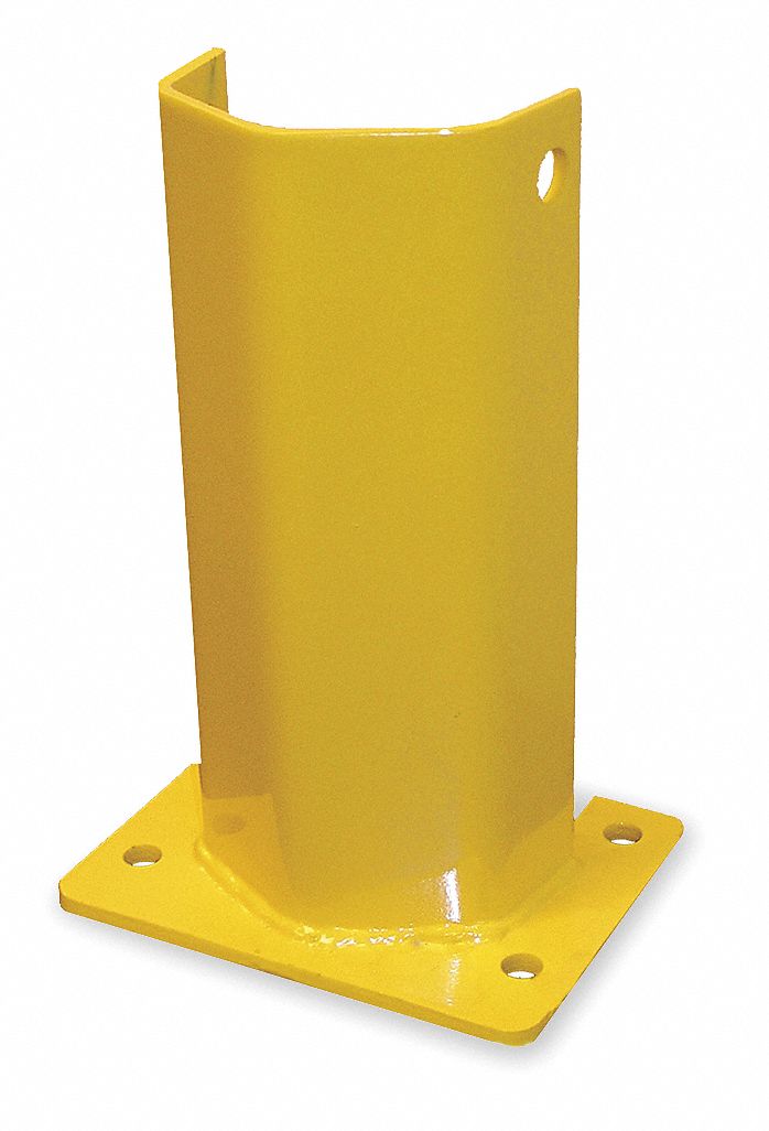 PALLET RACK GUARD,YELLOW,ST,4-1/4WX18