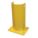 PALLET RACK GUARD,YELLOW,ST,4-1/4WX18