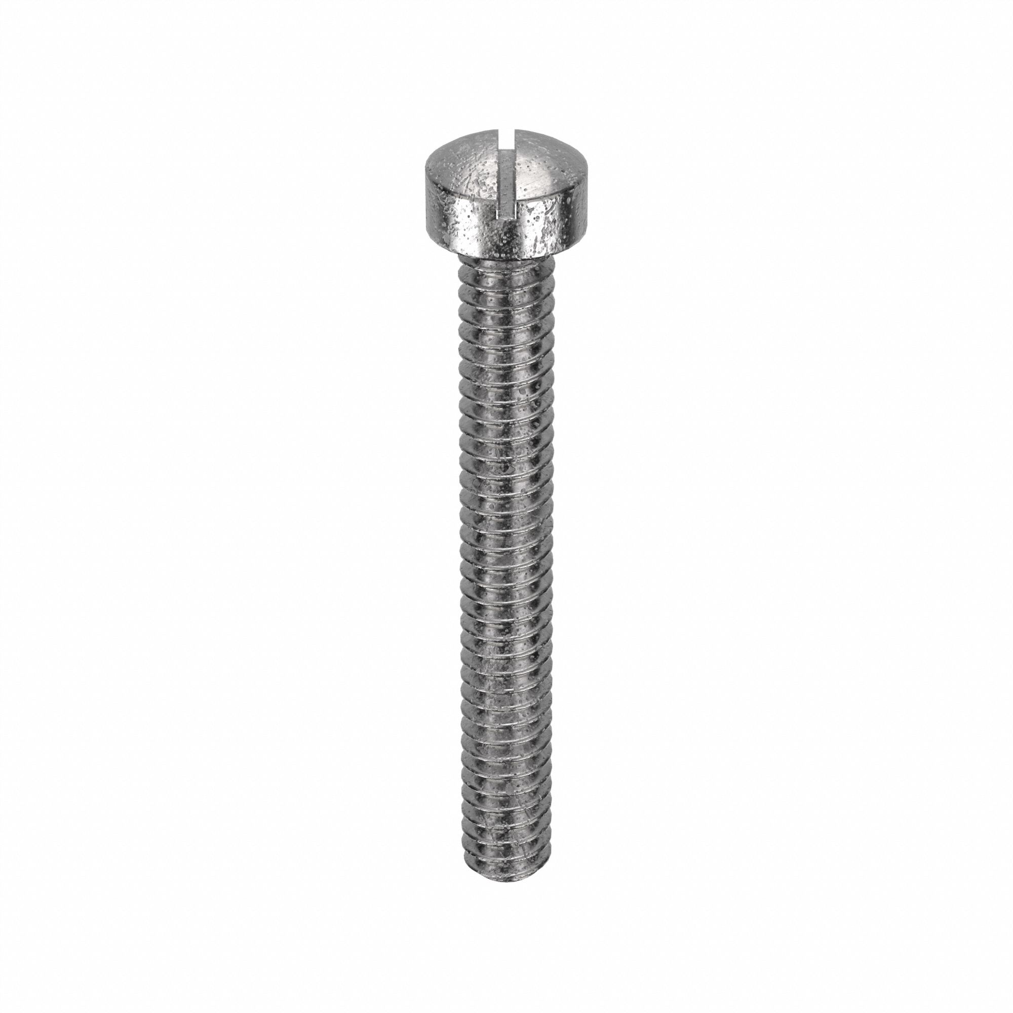 Machine Screw: #10-24 Thread Size, 1 1/2 in Lg, 18-8, Stainless Steel, Plain, Fillister, 100 PK