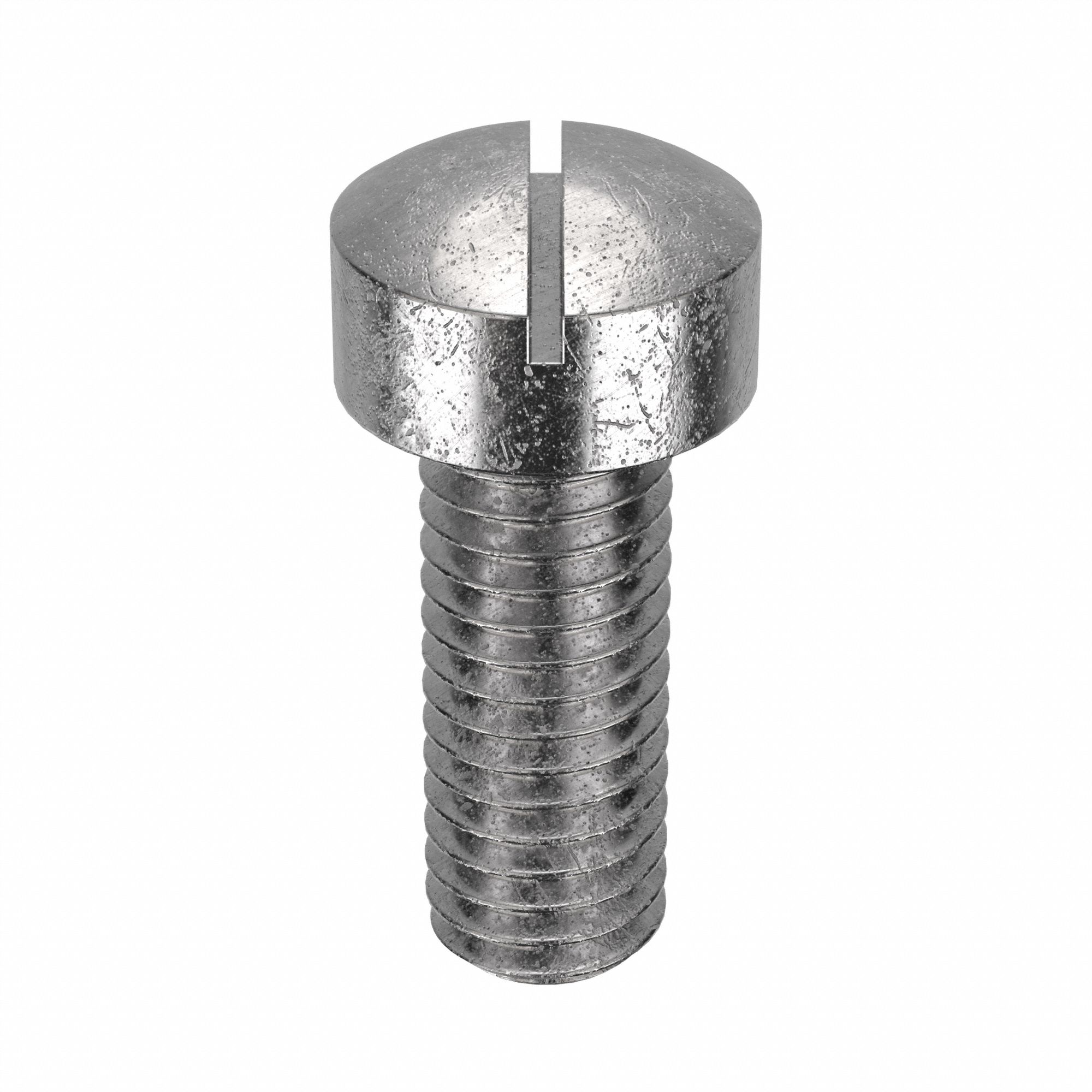 Machine Screw: #10-32 Thread Size, 1/2 in Lg, Stainless Steel, Plain, Fillister, Slotted, 100 PK