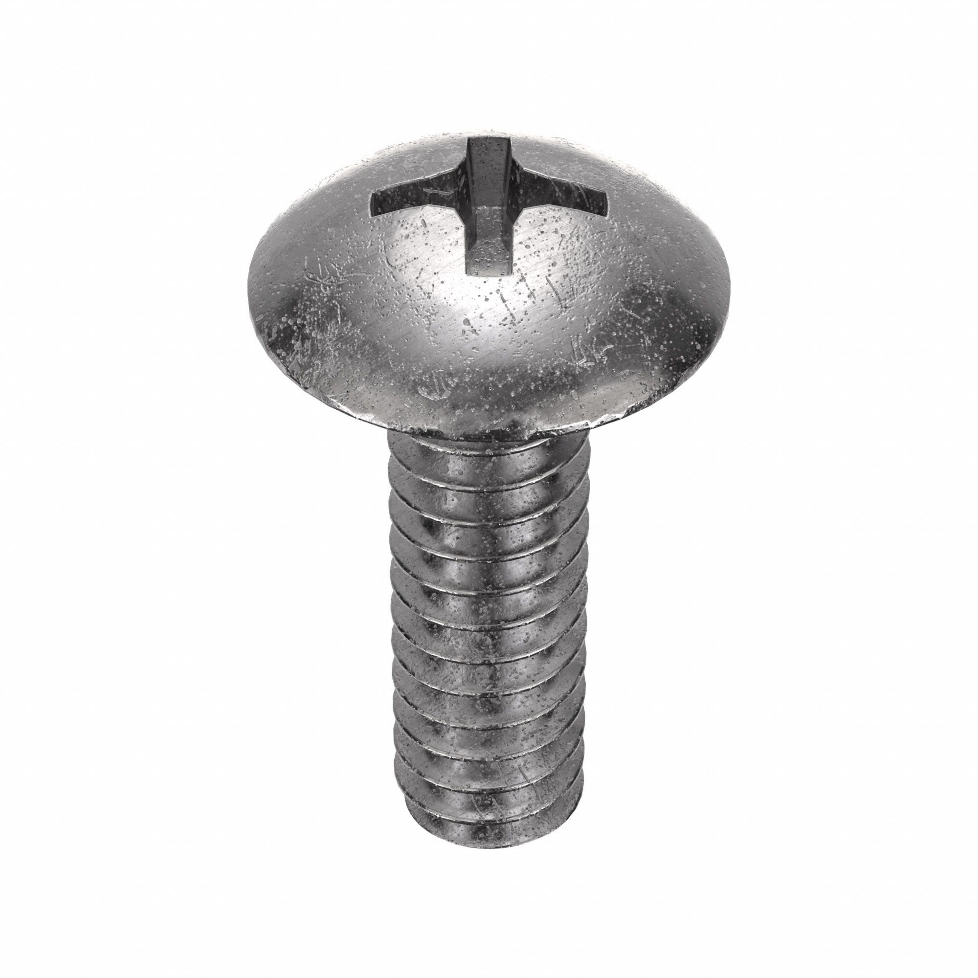 Machine Screw: #4-40 Thread Size, 5/16 in Lg, 18-8, Stainless Steel, Plain, Truss, Phillips, 100 PK