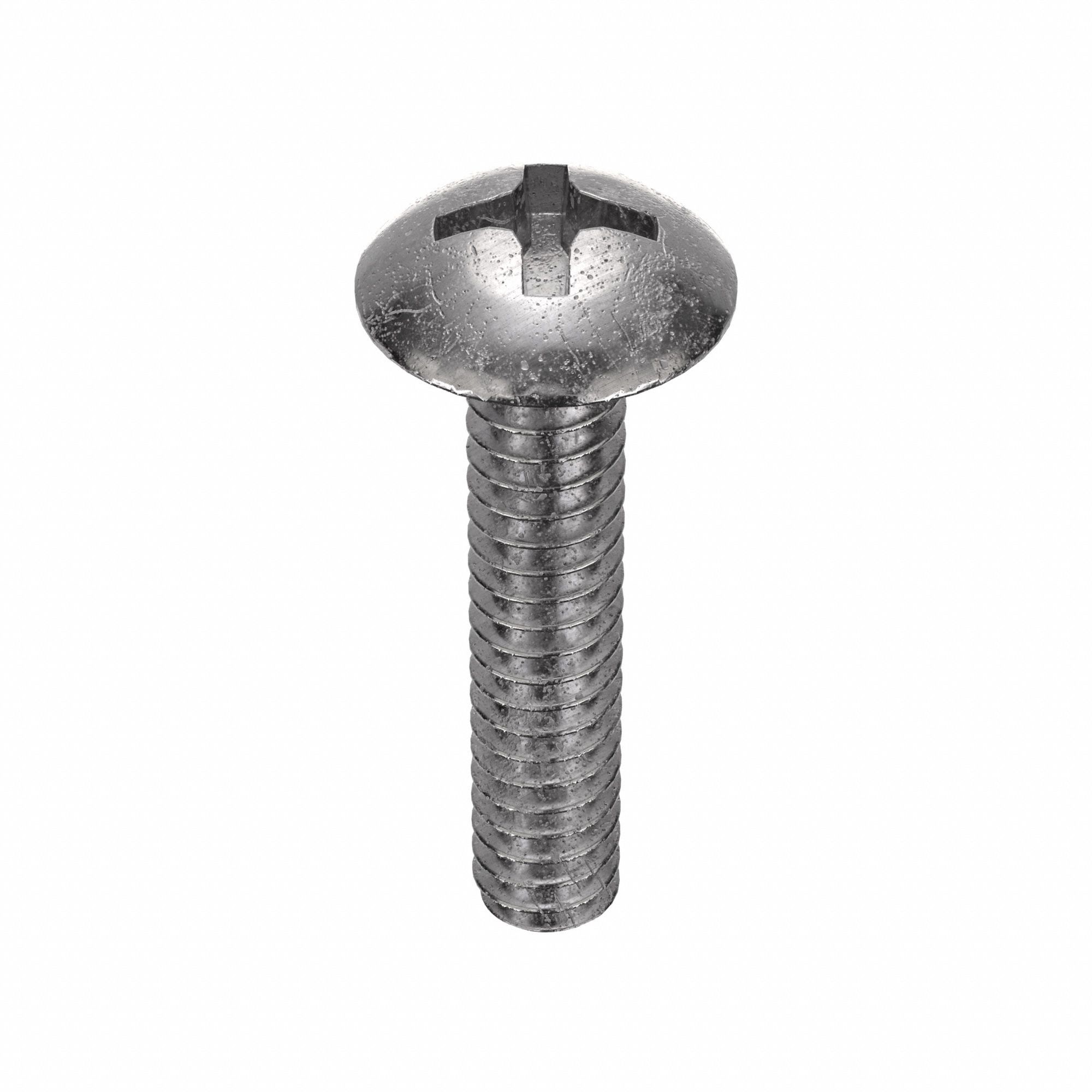Machine Screw: #6-32 Thread Size, 5/8 in Lg, 18-8, Stainless Steel, Plain, Truss, Phillips, 100 PK