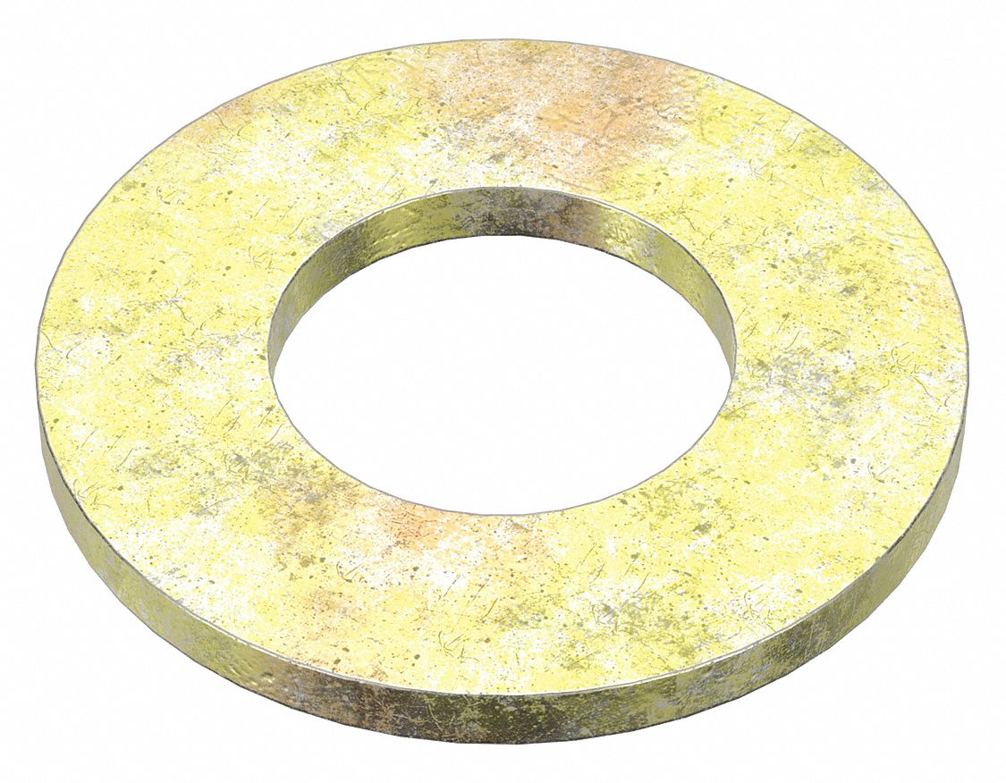 SAE Washer: Through Hardened, Zinc Yellow, Steel, 5/16 in Screw Sz, 0.344 in In Dia, 8, 300 PK