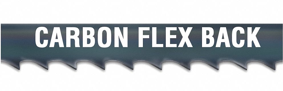 Band Saw Blade: Carbon Steel, 100 ft, Flex Back, Aluminum/Plastic/Plywood/Soft Metal/Wood