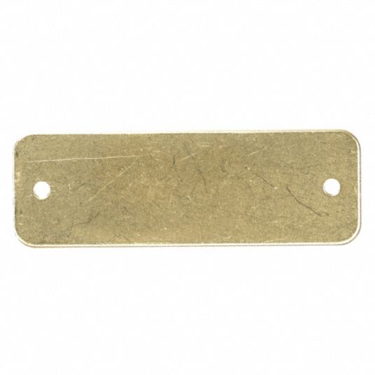 Gold, Rectangle, Blank Valve Tag - 2CDX7|2CDX7 - Grainger