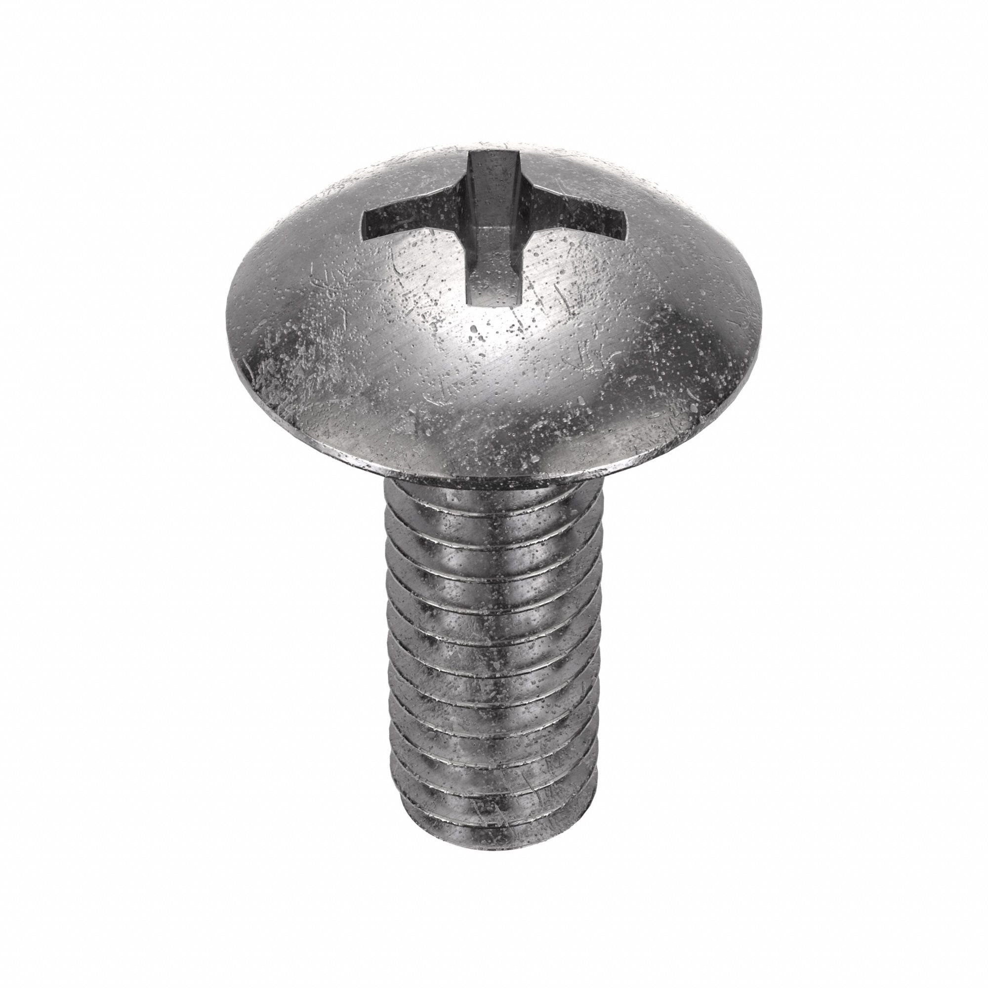 MACHINE SCREW, #8-32 THREAD, ⅜ IN L, 18-8 SS, PLAIN FINISH, TRUSS, PHILLIPS, 100 PK