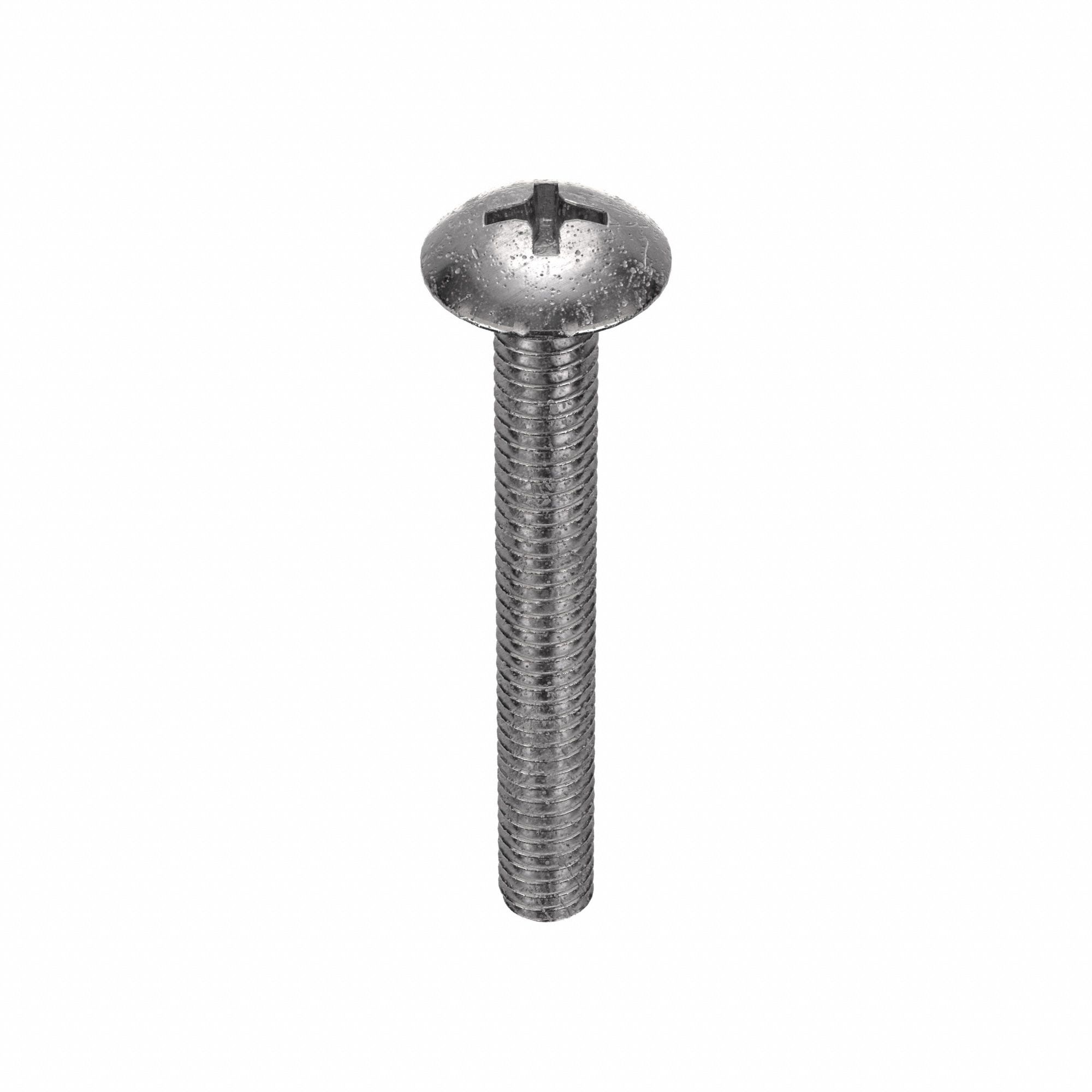 MACHINE SCREW, #8-32 THREAD, 1¼ IN L, 18-8 SS, PLAIN FINISH, TRUSS, PHILLIPS, 100 PK