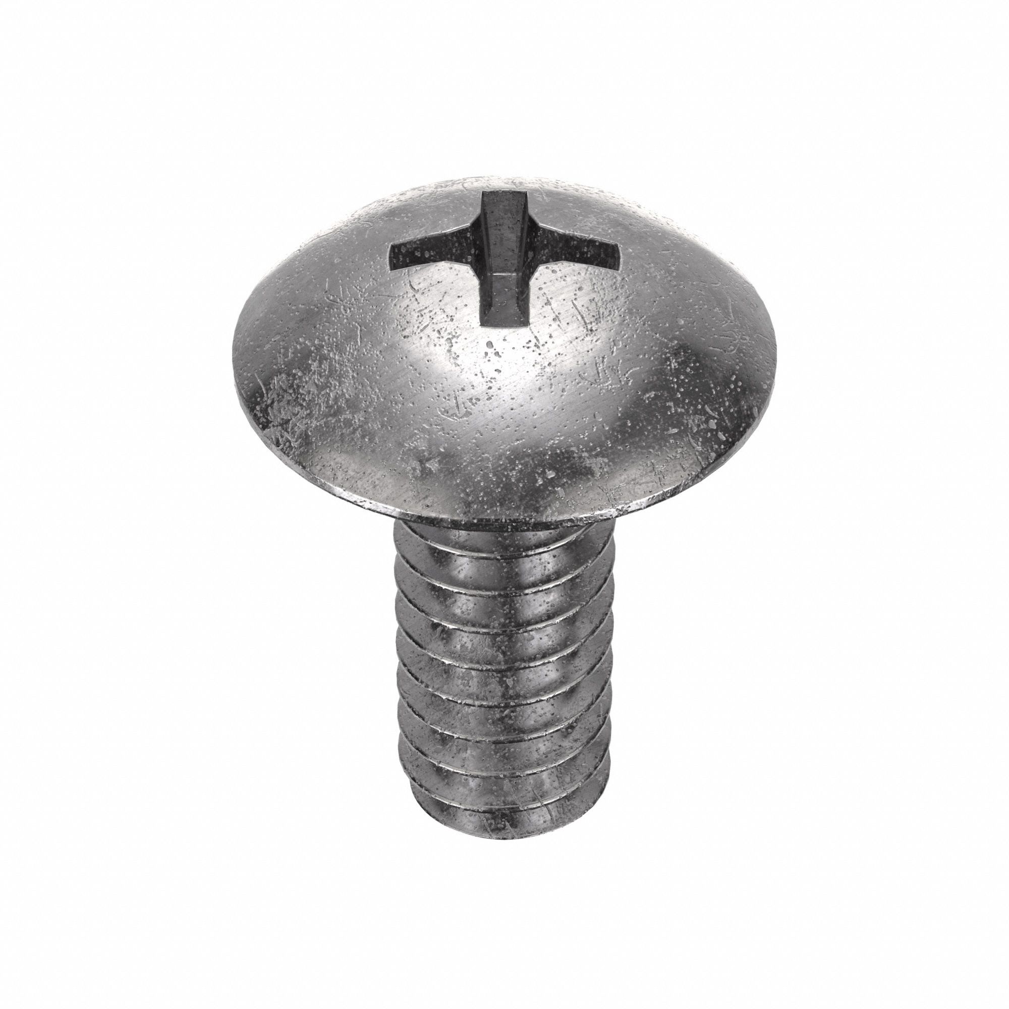 Machine Screw: #10-24 Thread Size, 3/8 in Lg, 18-8, Stainless Steel, Plain, Truss, Phillips, 100 PK