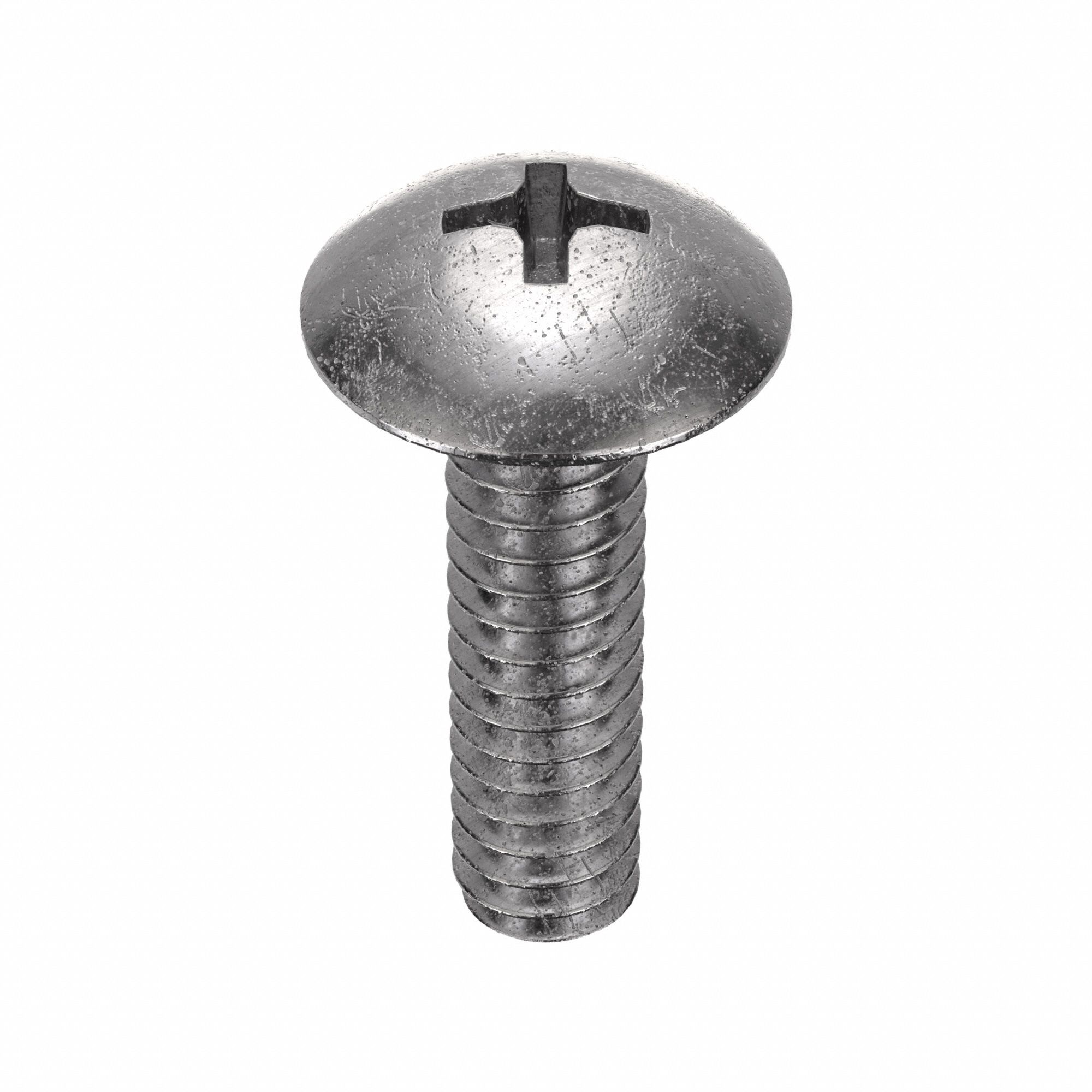 Machine Screw: #10-24 Thread Size, 5/8 in Lg, 18-8, Stainless Steel, Plain, Truss, Phillips, 100 PK