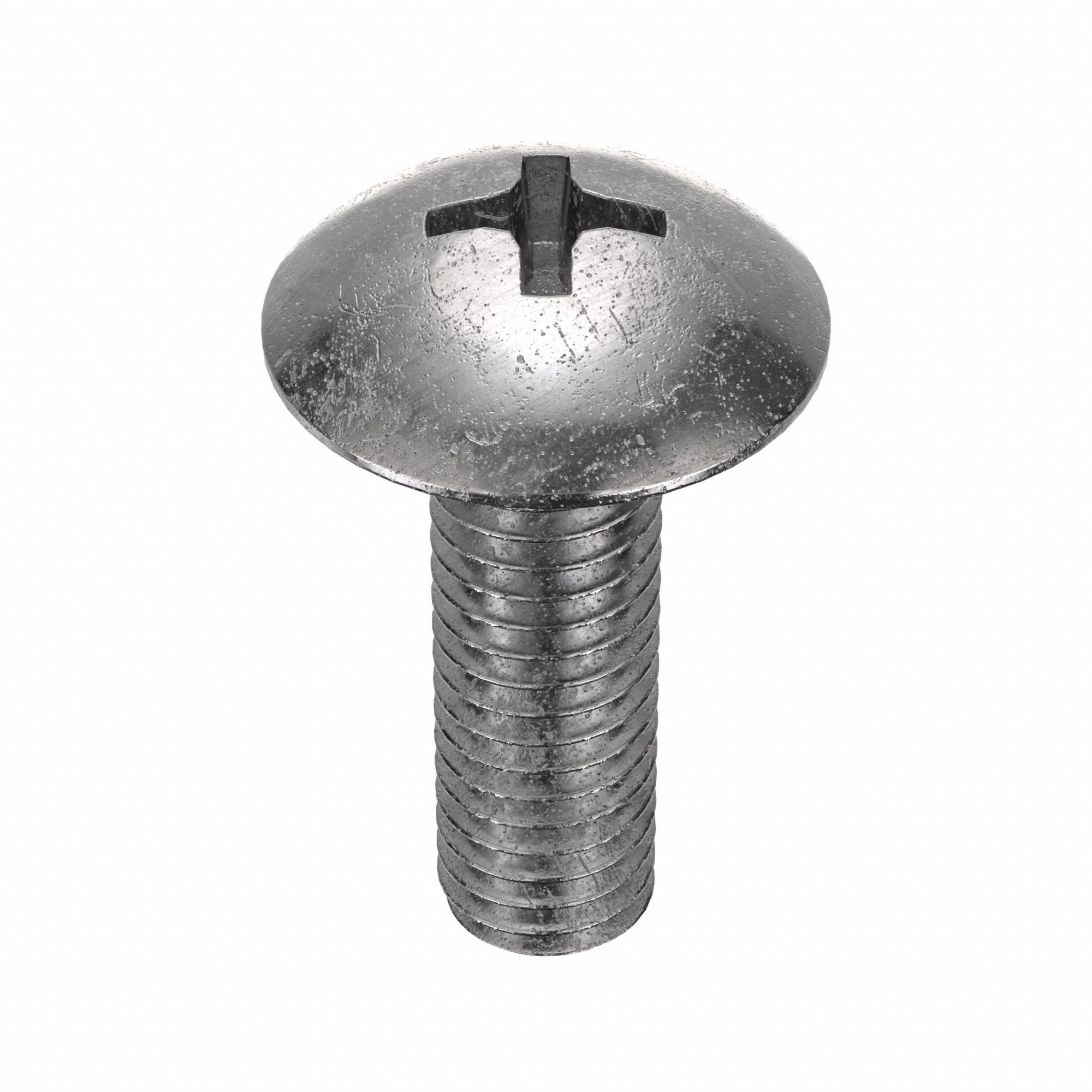 Machine Screw: #10-32 Thread Size, 5/8 in Lg, 18-8, Stainless Steel, Plain, Truss, Phillips, 100 PK