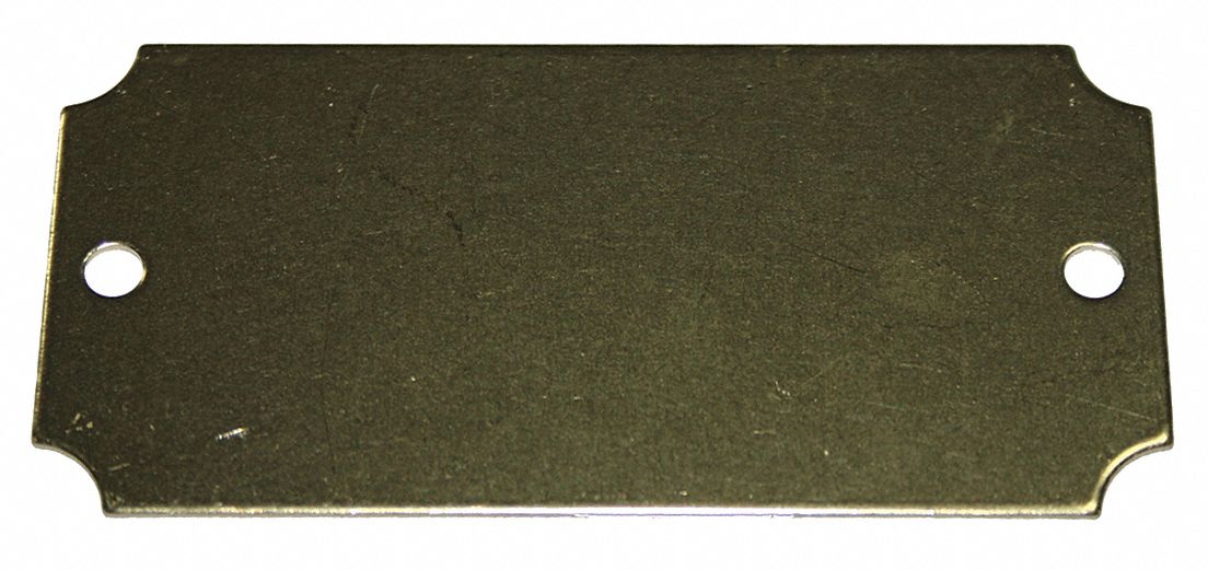 GRAINGER APPROVED Blank Valve Tag Brass, Rectangle, 100 PK 2CEA6