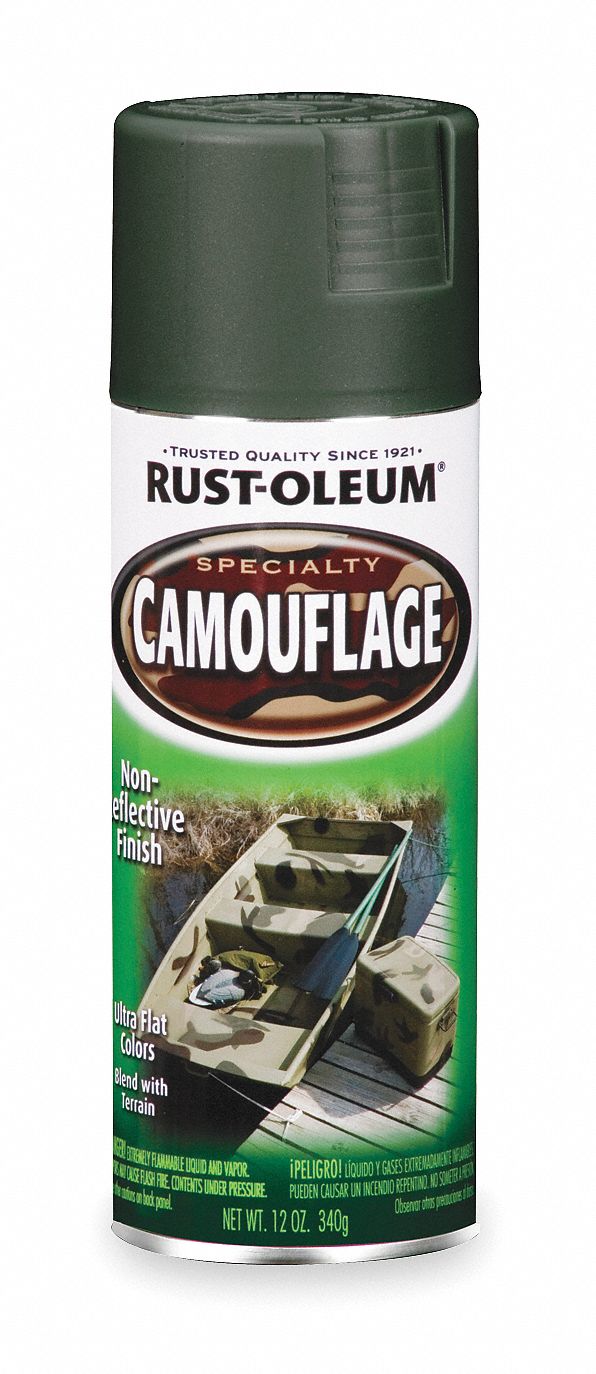 Rust Oleum Spray Paint In Flat Deep Forest Green For Masonry Metal Plaster Wood 12 Oz