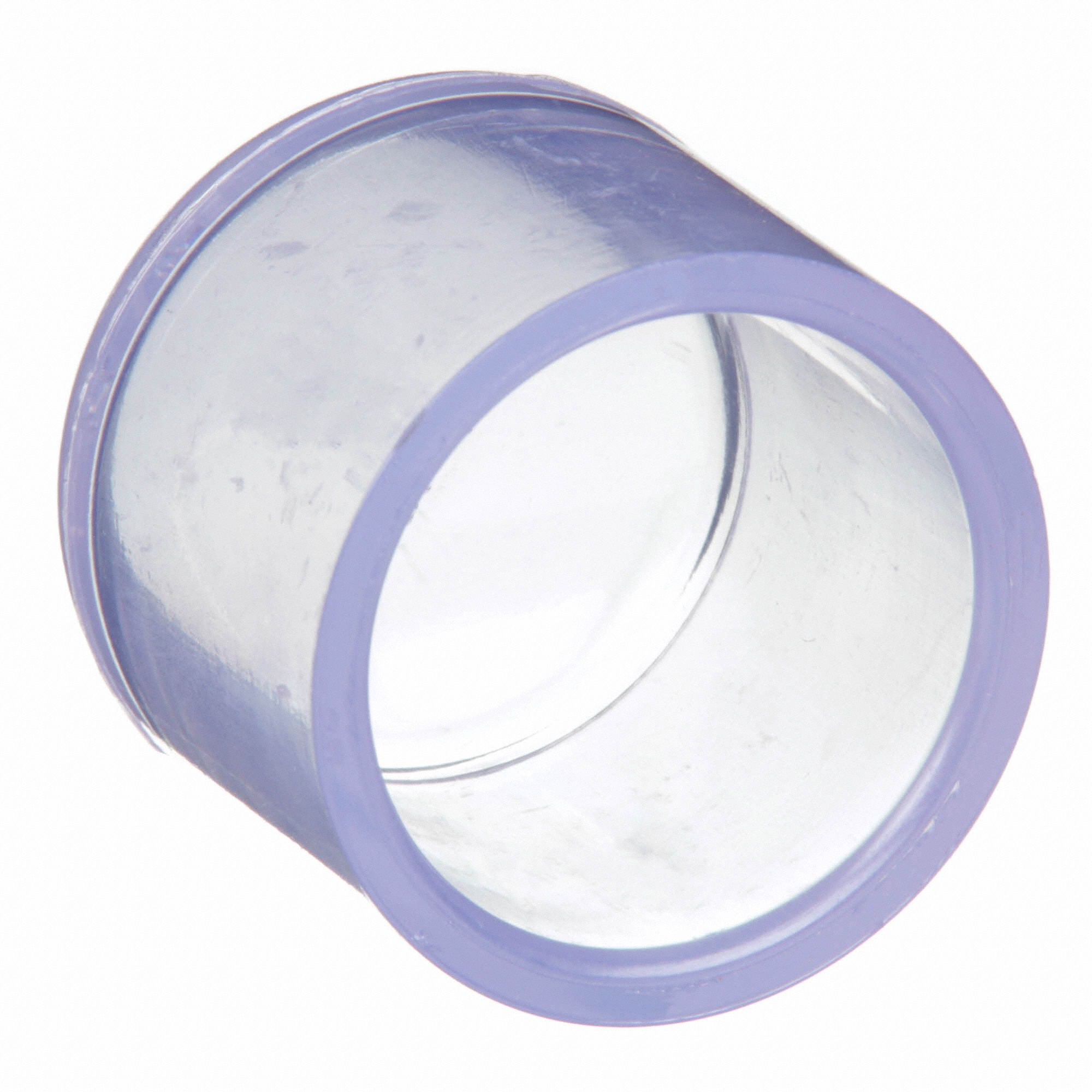 HARVEL CLEAR PVC Cap, Solvent, 1 in Pipe Size Pipe Fitting 2CFD5