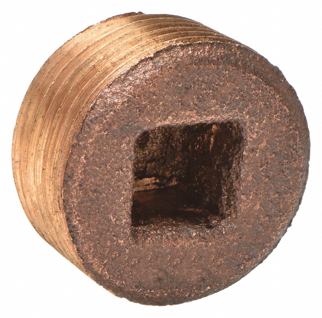 SQUARE HEAD PLUG: RED BRASS, 3 IN FITTING PIPE SIZE, MALE NPT, CLASS 125