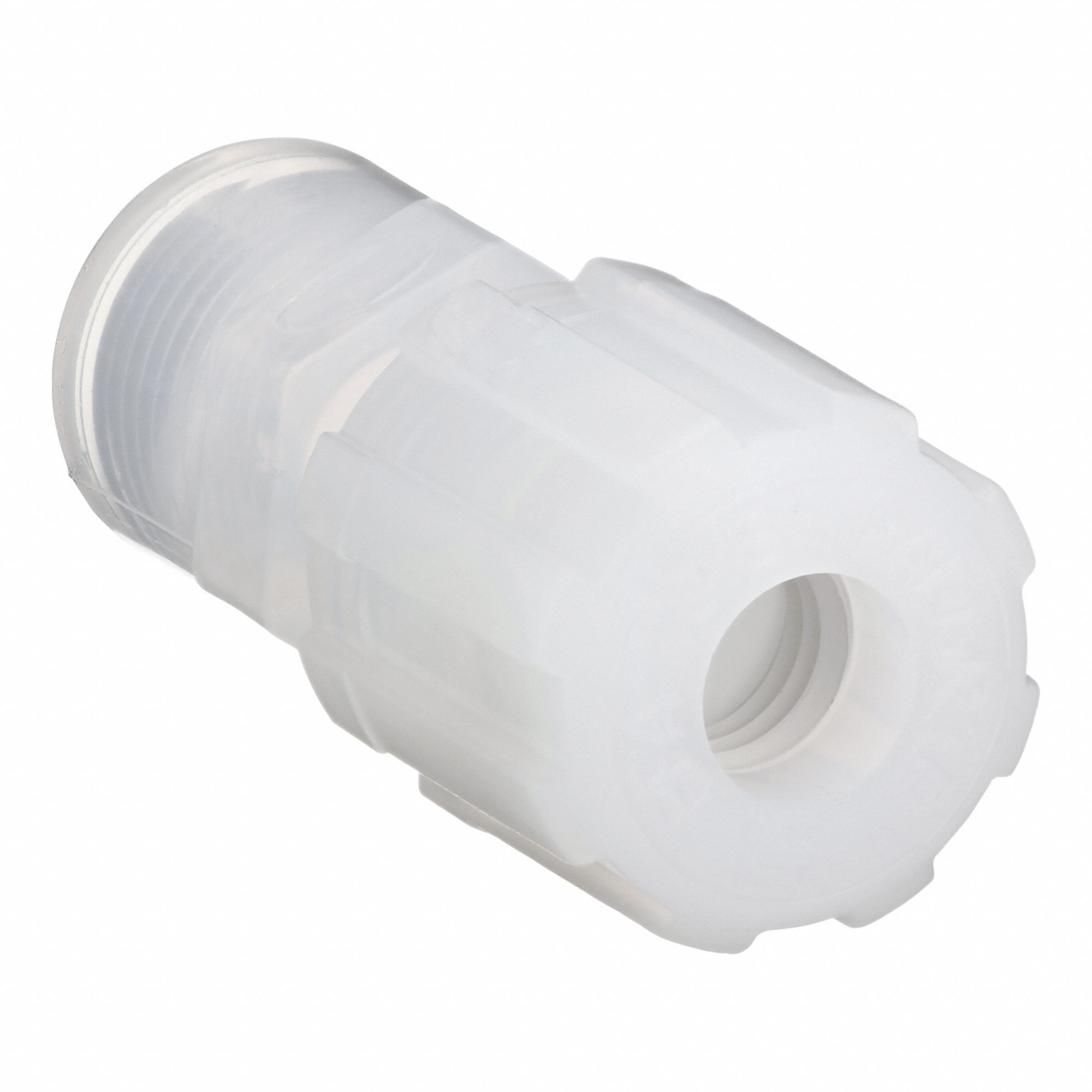 Compression Fitting Adapter: 3/8 in OD x 1/4 in Pipe Size, Compression x FNPT, PFA