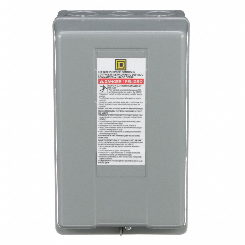 Motor Starter Enclosure: 1 Rated NEMA Enclosure, 10 in x 6 in x 5.56 in