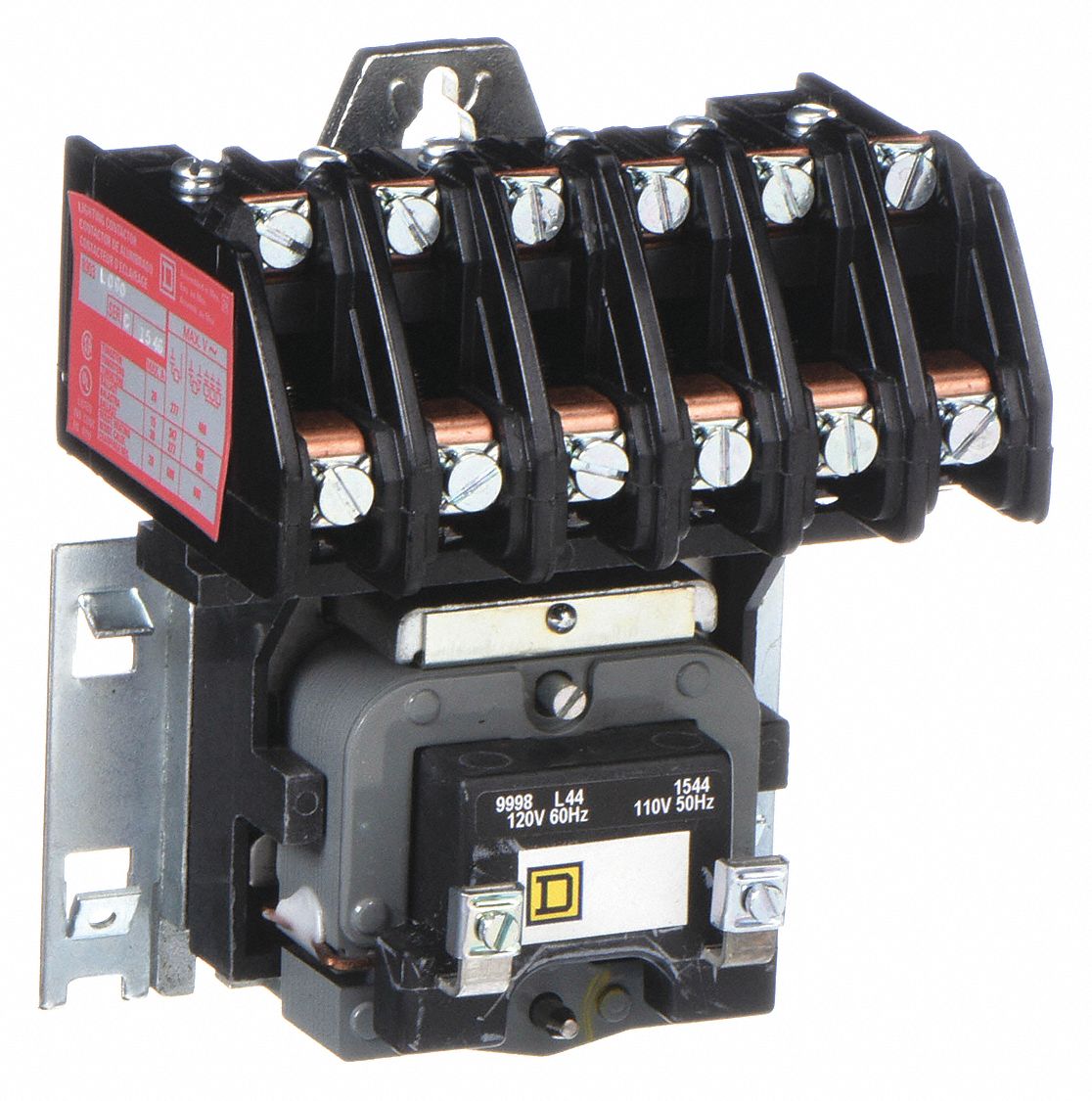 SQUARE D, 6 Poles, 120V AC, Lighting Contactor 2CG67
