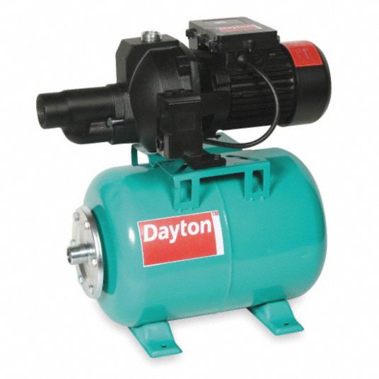 DAYTON Shallow Well Pump/Jet Tank, 1/2, 7.1/3.6 Amps - 2CHL3|2CHL3 ...