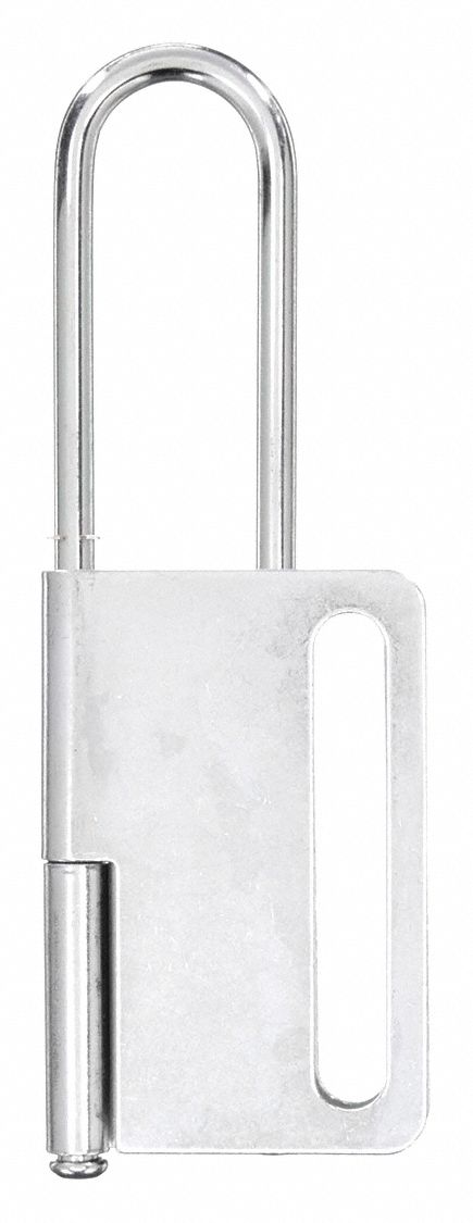 LOCKOUT HASP, HIGH-STRENGTH PRY-RESISTANT HASP, 1 IN OPENING, SILVER