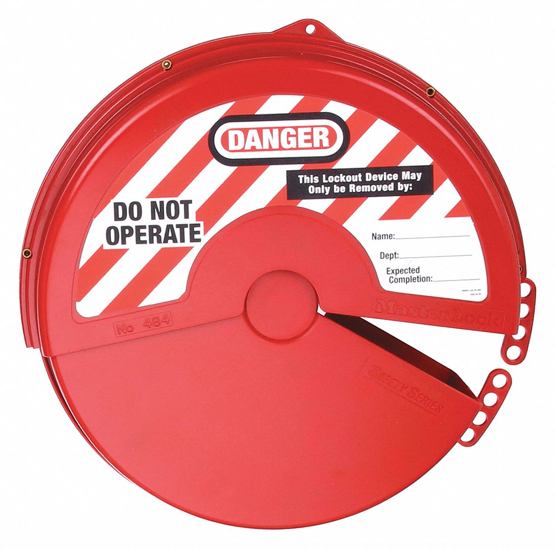 GATE VALVE LOCKOUT, ROTATING, FOR 13 IN MAX HAND WHEEL DIAMETER, RED