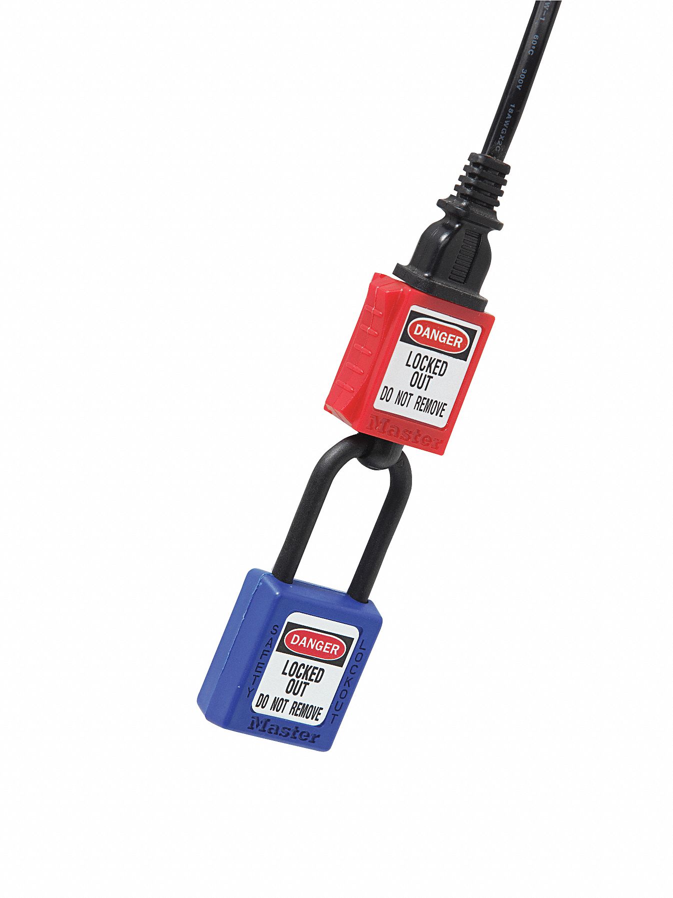 MASTER LOCK Plug Lockout, Plastic, 110/220 Voltage, Max. Cord Dia. No