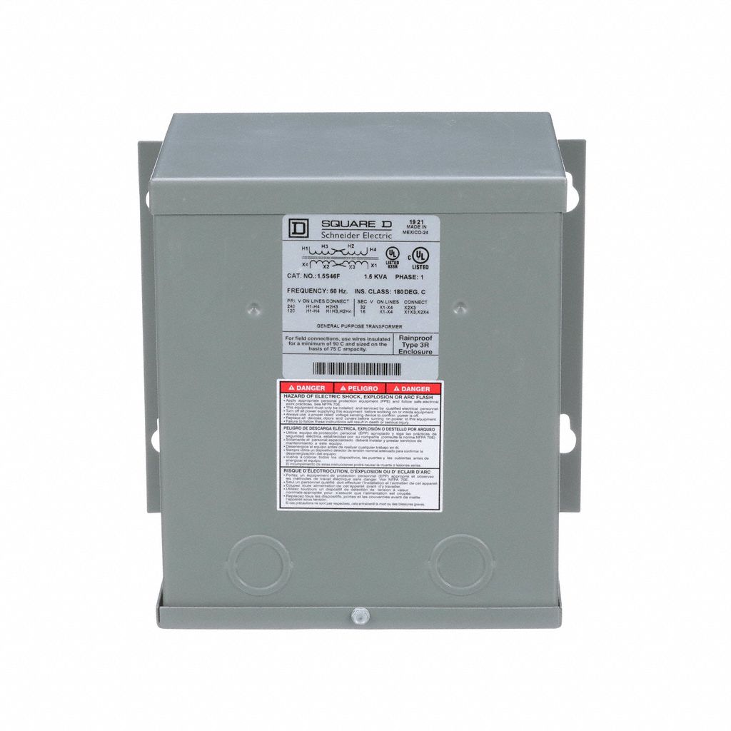 Buck Boost Transformer: 1.5 kVA Power Rating, 120 x 240V AC, 16/32V AC, Single Phase, 3R