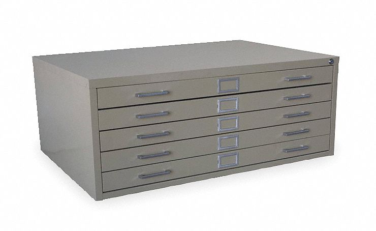 2CLC1 - Cabinet Flat File 5 Drawer Putty