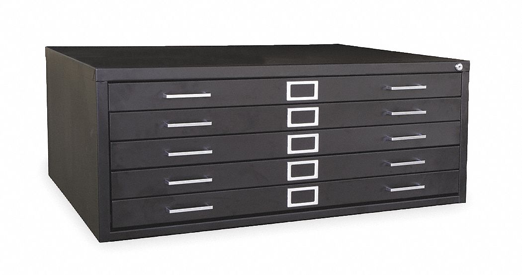 2CLA5 - Cabinet Flat File 5 Drawer Black