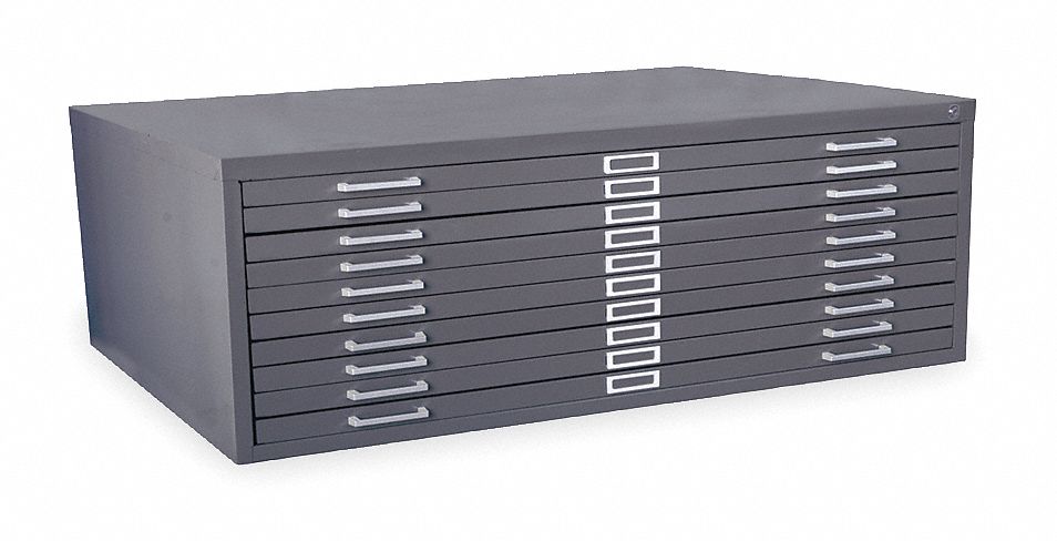 2CLC6 - Cabinet Flat File 10 Drawer Gray
